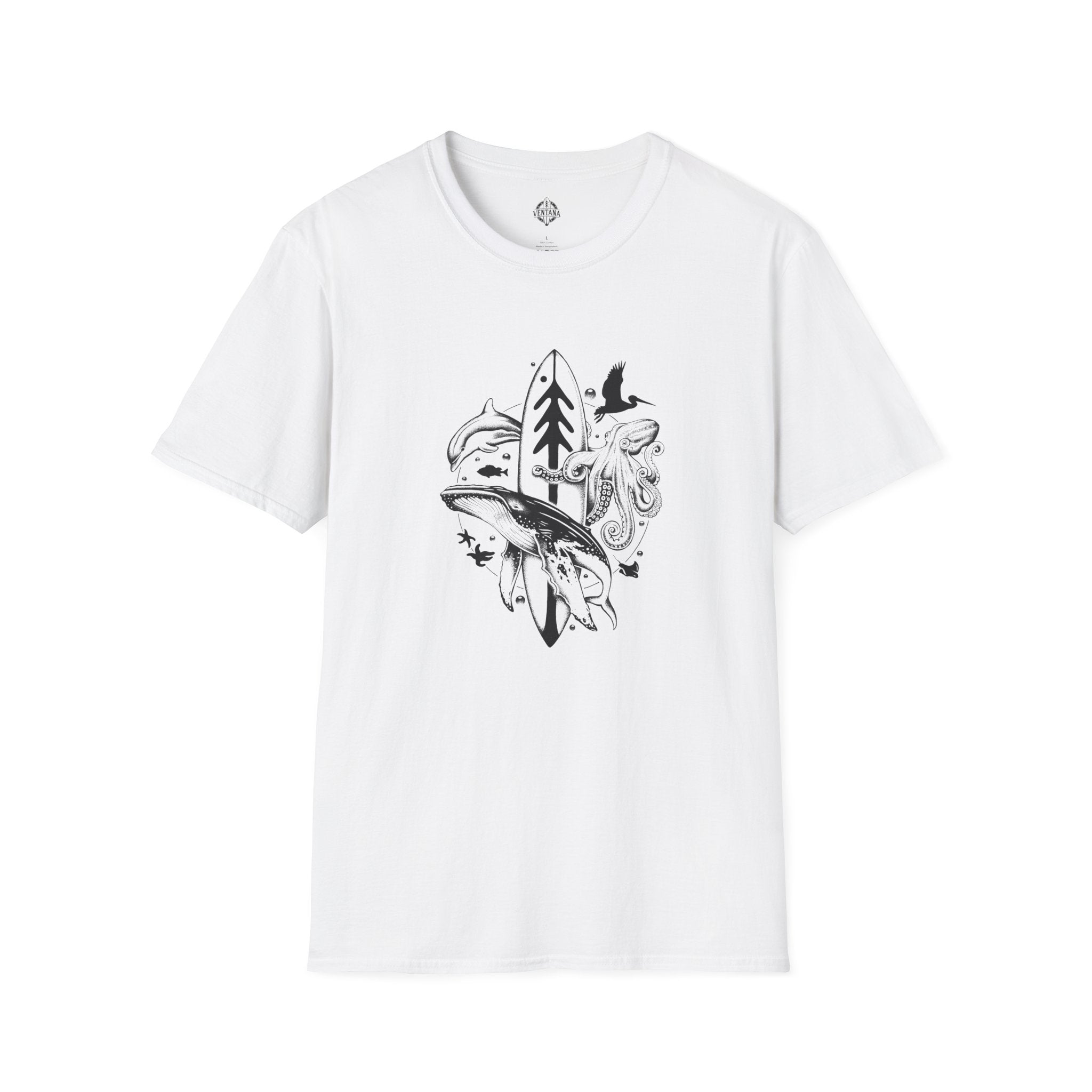 Ventana Monterey Bay by Thiago Bianchini Unisex - Soft Style U.S. Cotton T-Shirt