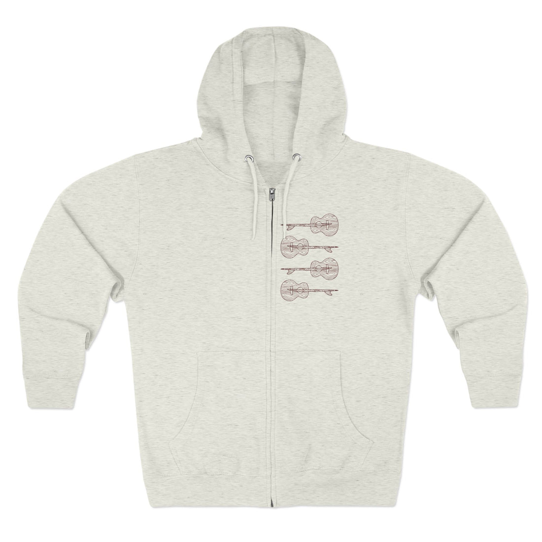 Ventana Santa Cruz Guitar Collab Unisex - Zip Cotton Blend Fleece Hoodie