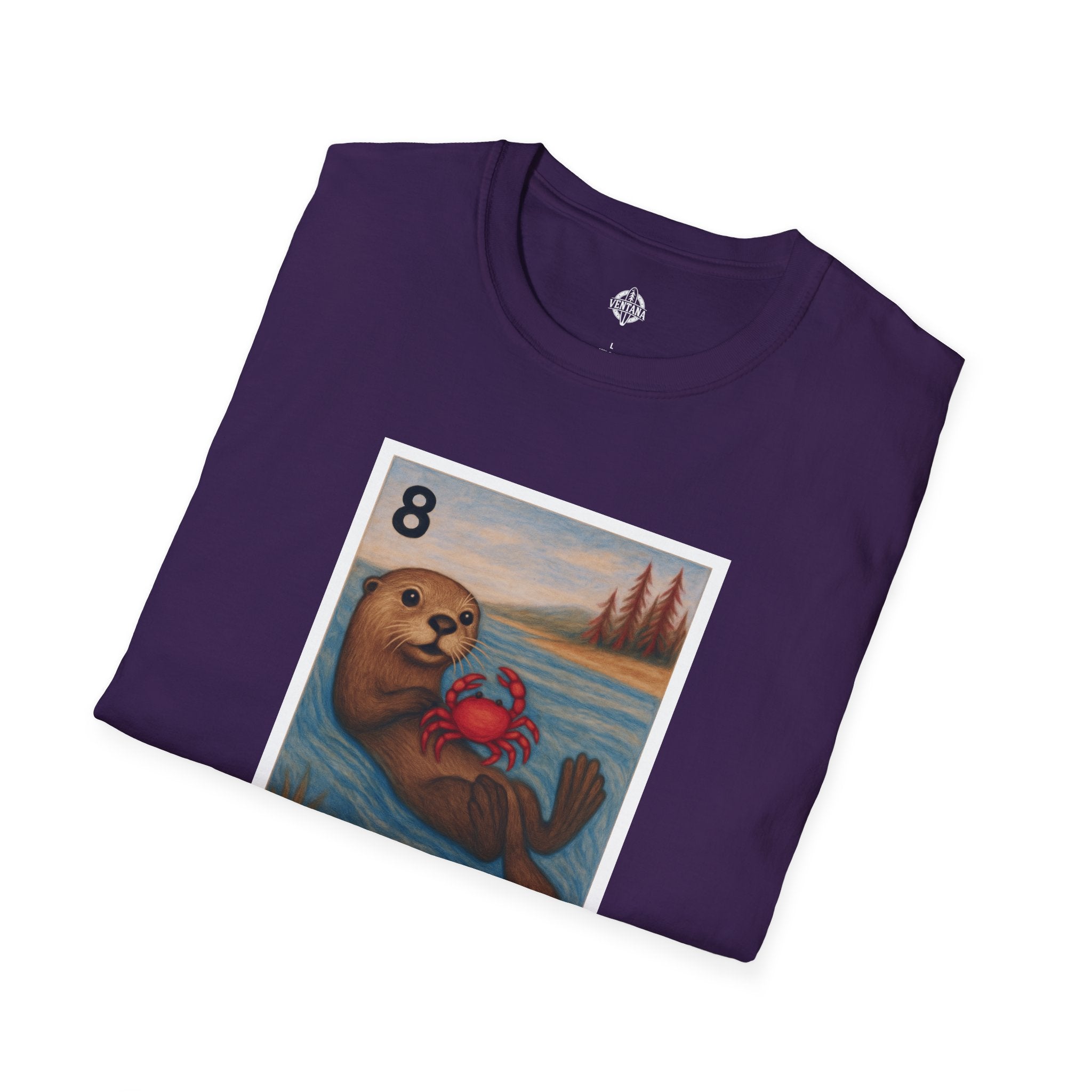 Sea Otter Lotería Unisex - Soft Style U.S. Cotton T-Shirt (La Nutria)