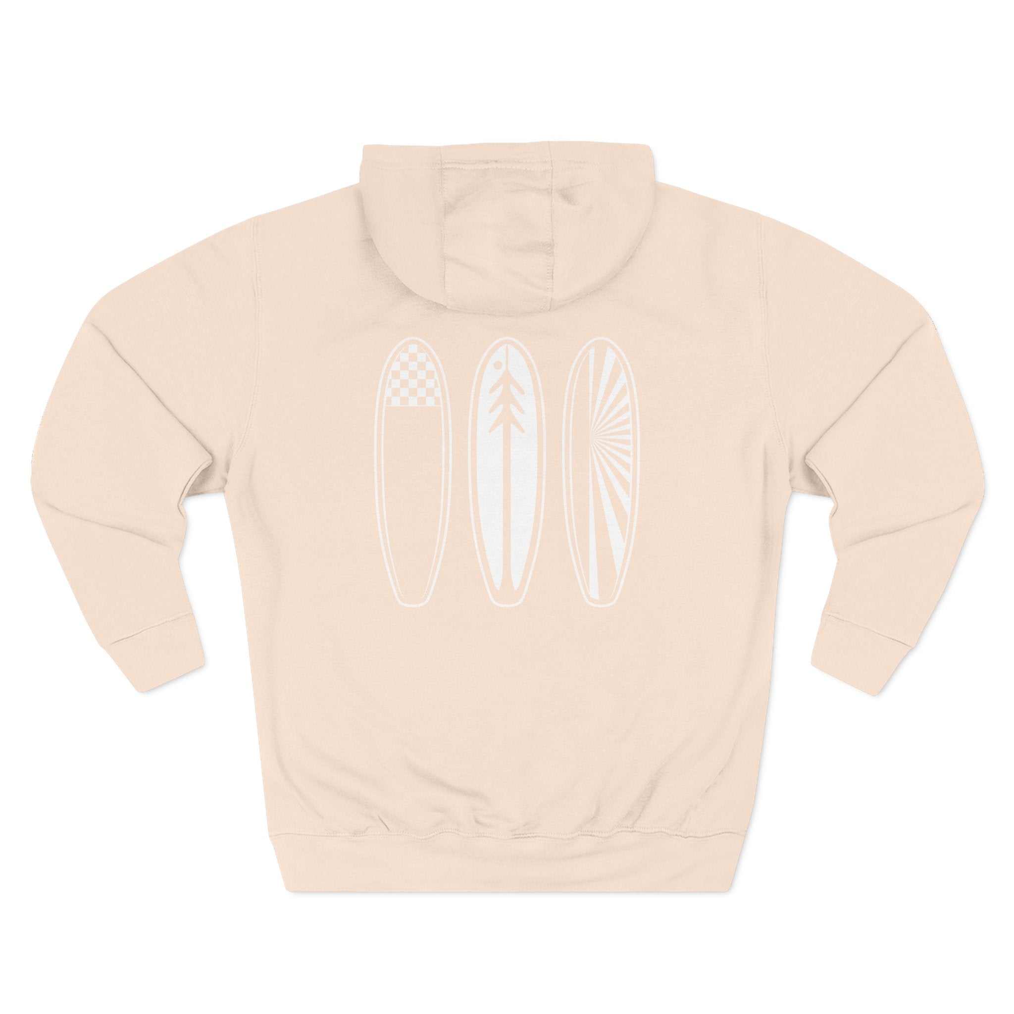 Ventana Three Board - Unisex Pull-Over Cotton Blend Fleece Hoodie