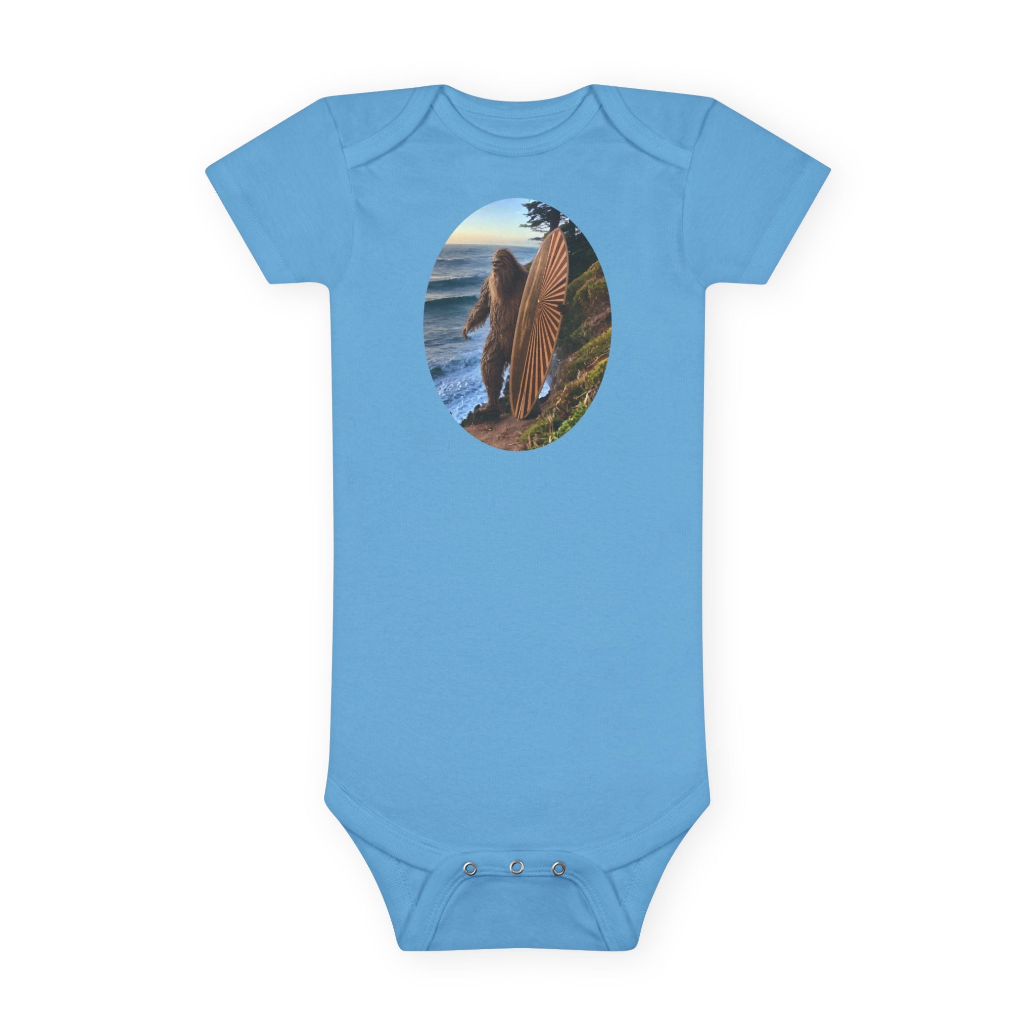Ventana Real Surfsquatch - Baby Short Sleeve 100% Cotton Onesie
