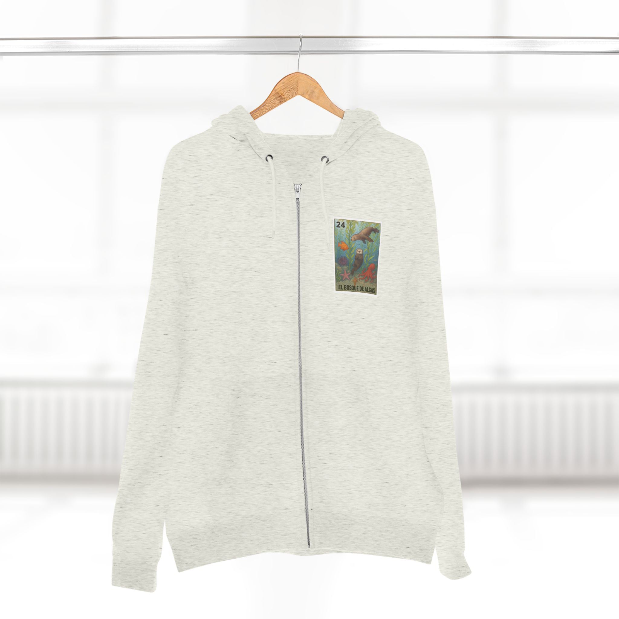 Kelp Forest Lotería Unisex - Zip Cotton Blend Fleece Hoodie (El Bosque de Algas)