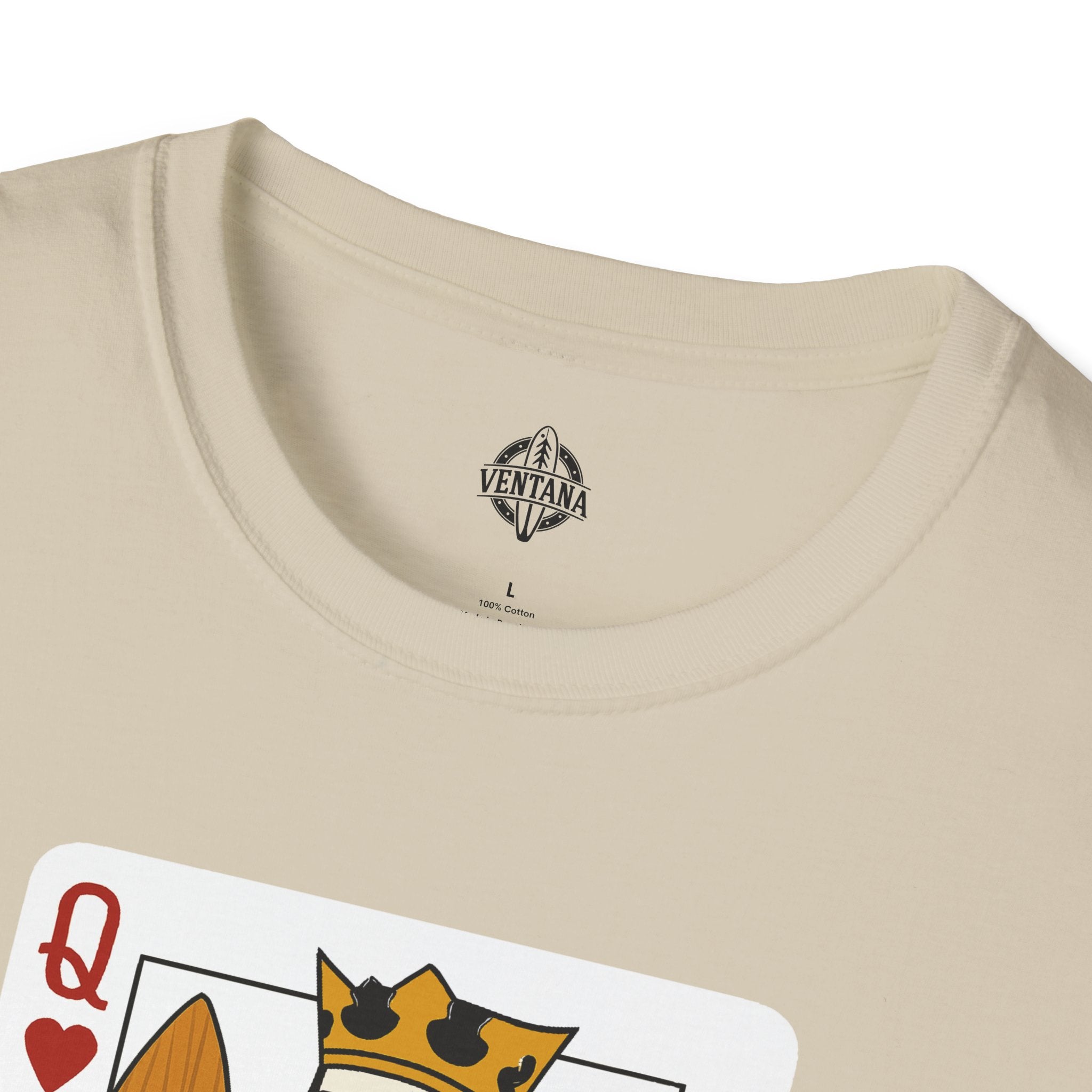 Queen of Hearts Surfer Unisex - U.S. Cotton T-Shirt