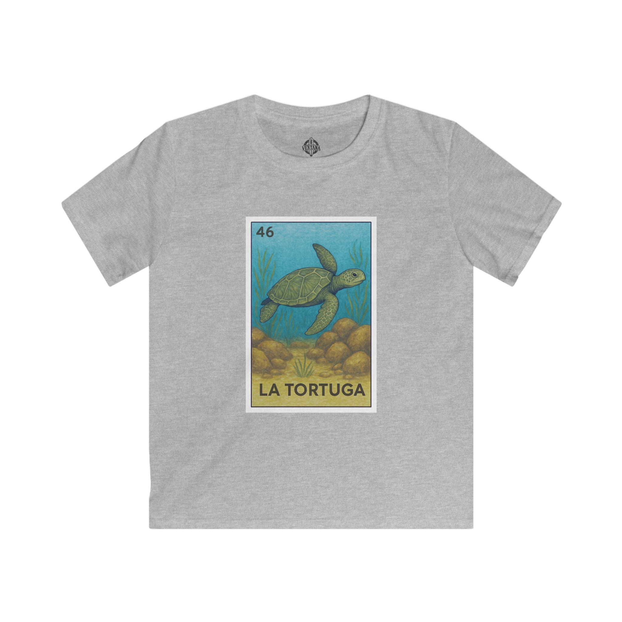 Turtle Lotería Kids - Soft Style U.S. Cotton T-Shirt (La Tortuga)