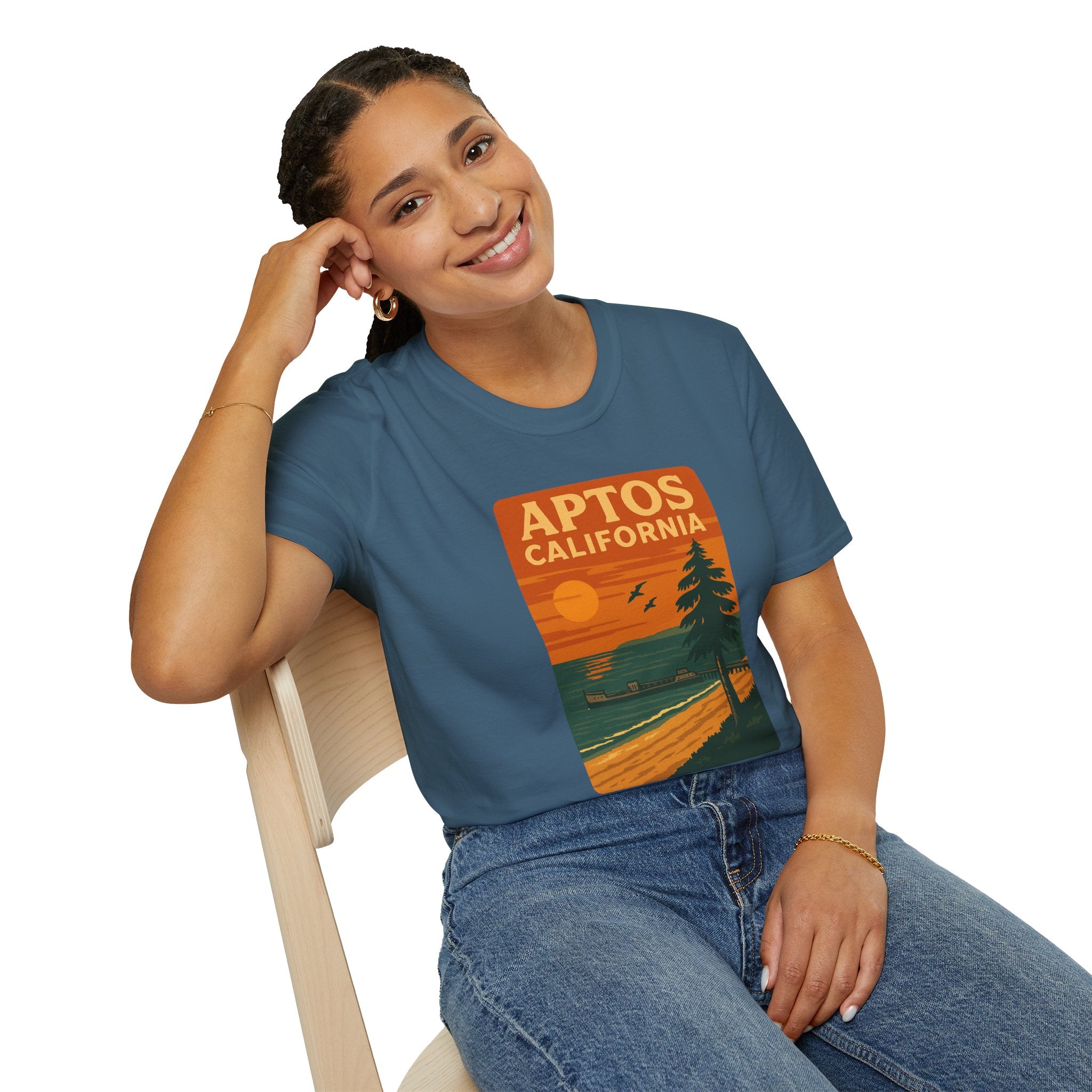Aptos California Sunset Unisex - U.S. Cotton T-Shirt