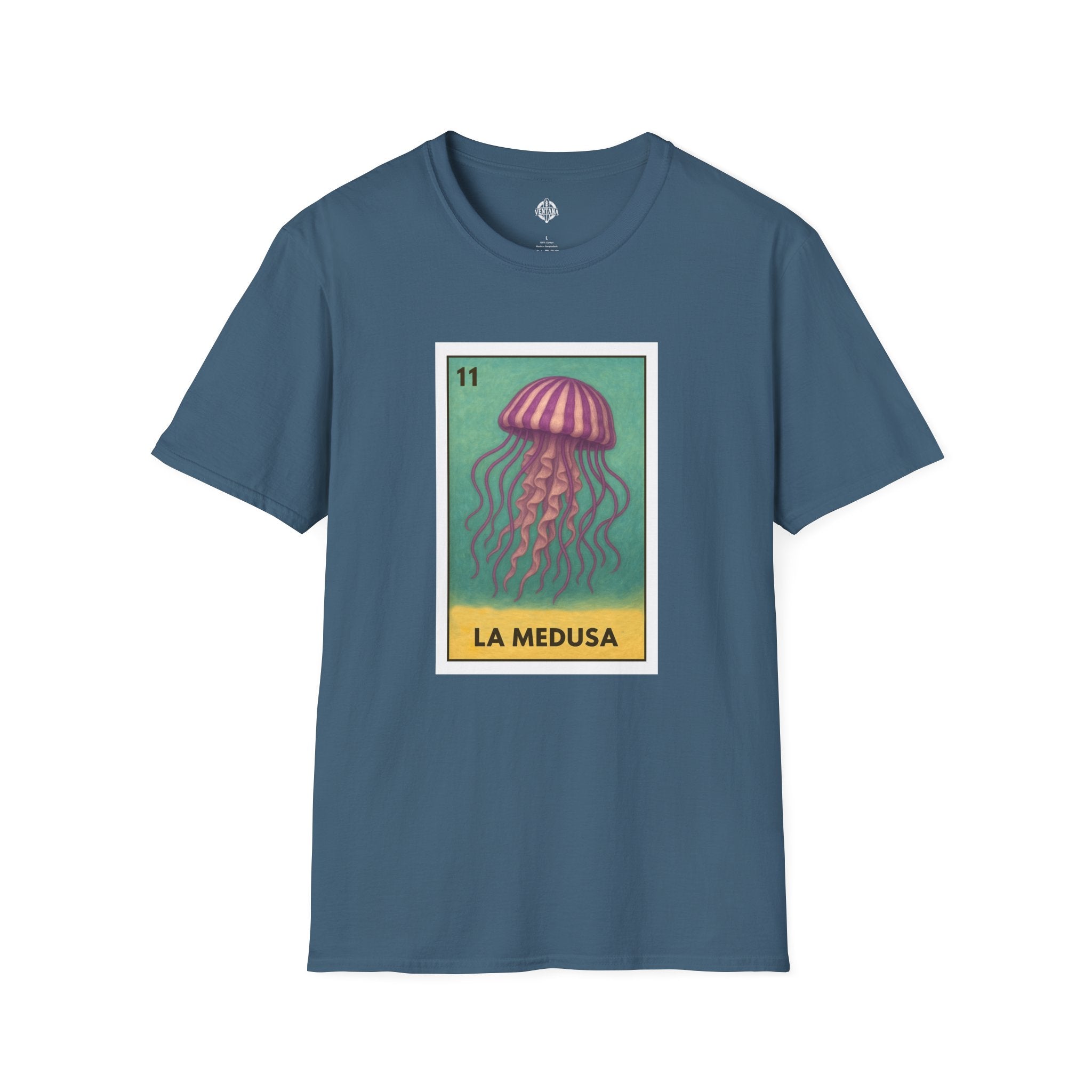 Sea Jelly Lotería Unisex - Soft Style U.S. Cotton T-Shirt (La Medusa)