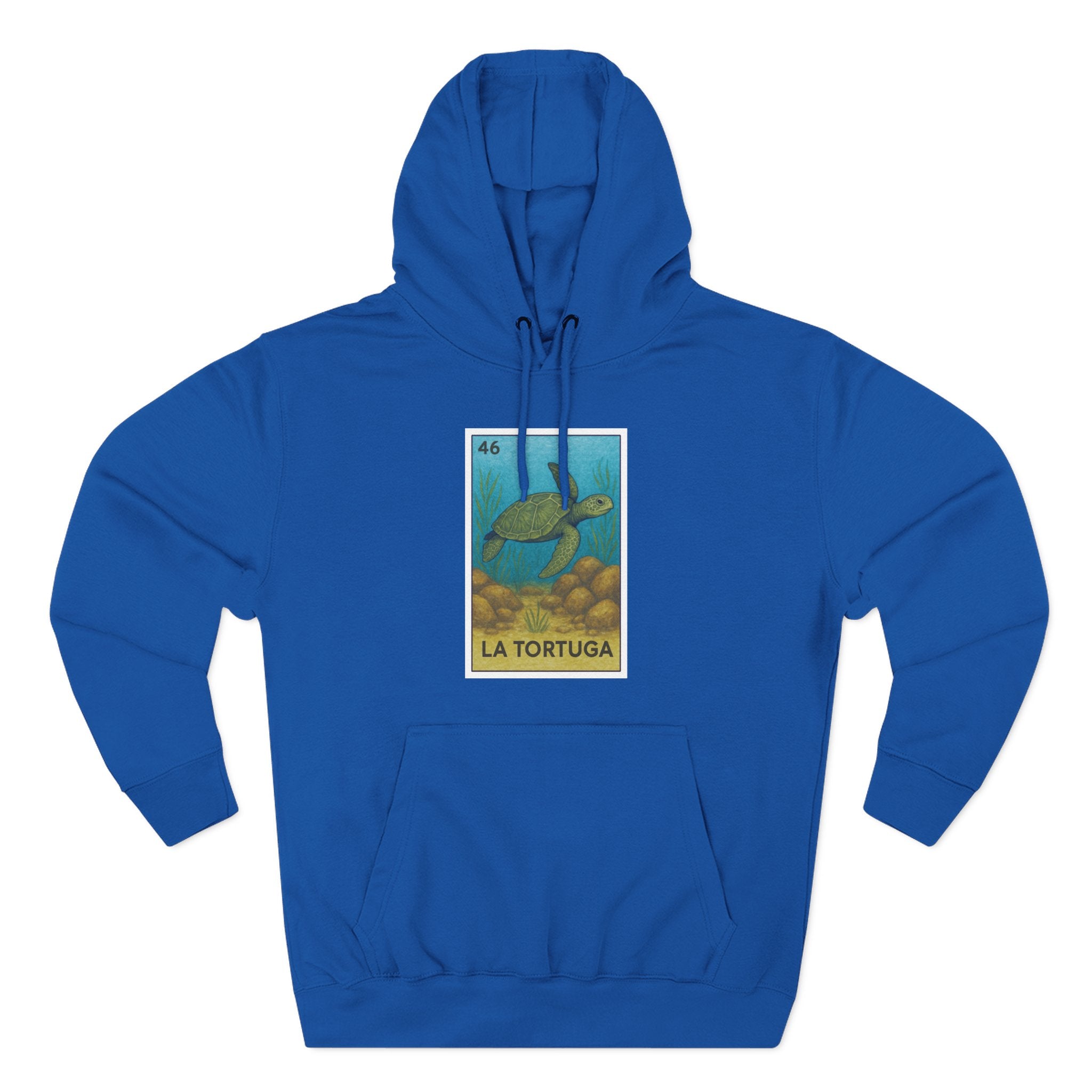 Turtle Lotería Unisex - Pull-Over Cotton Blend Fleece Hoodie (La Tortuga)