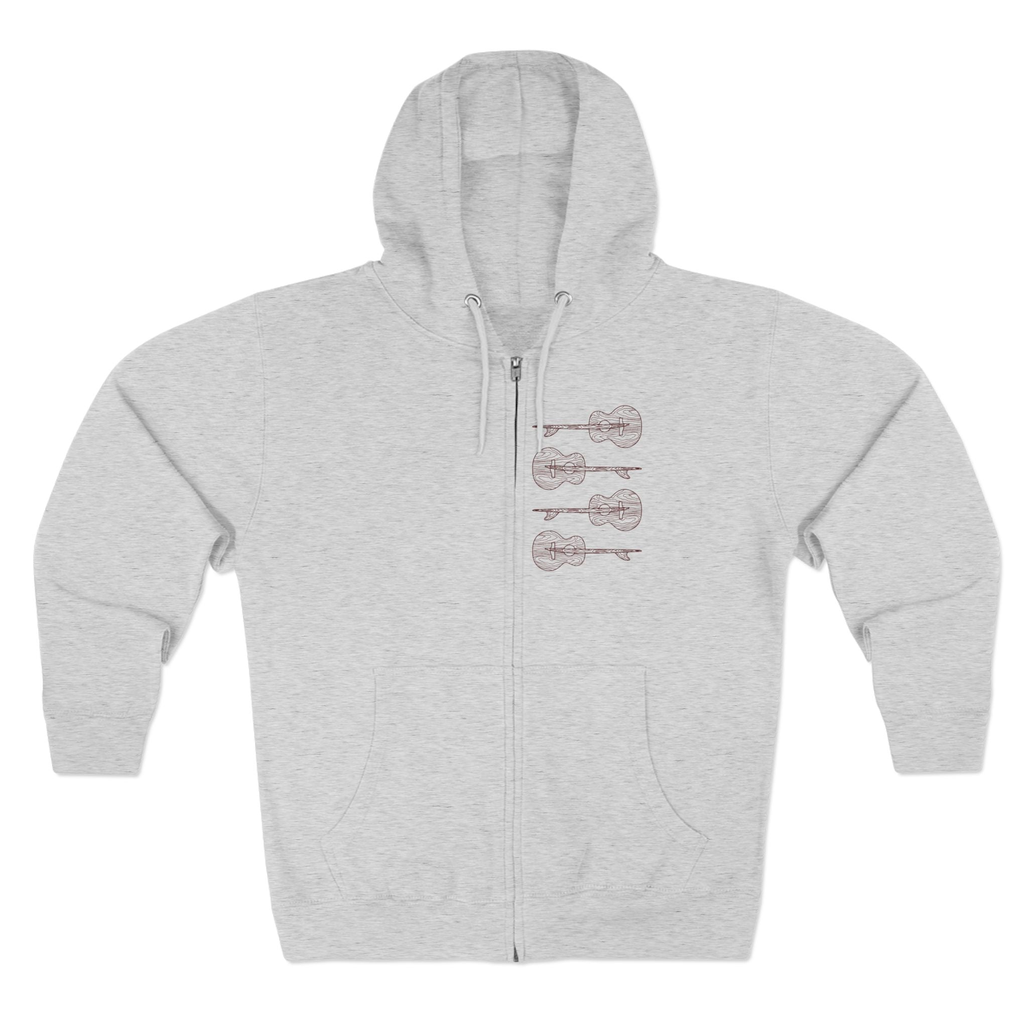 Ventana Santa Cruz Guitar Collab Unisex - Zip Cotton Blend Fleece Hoodie