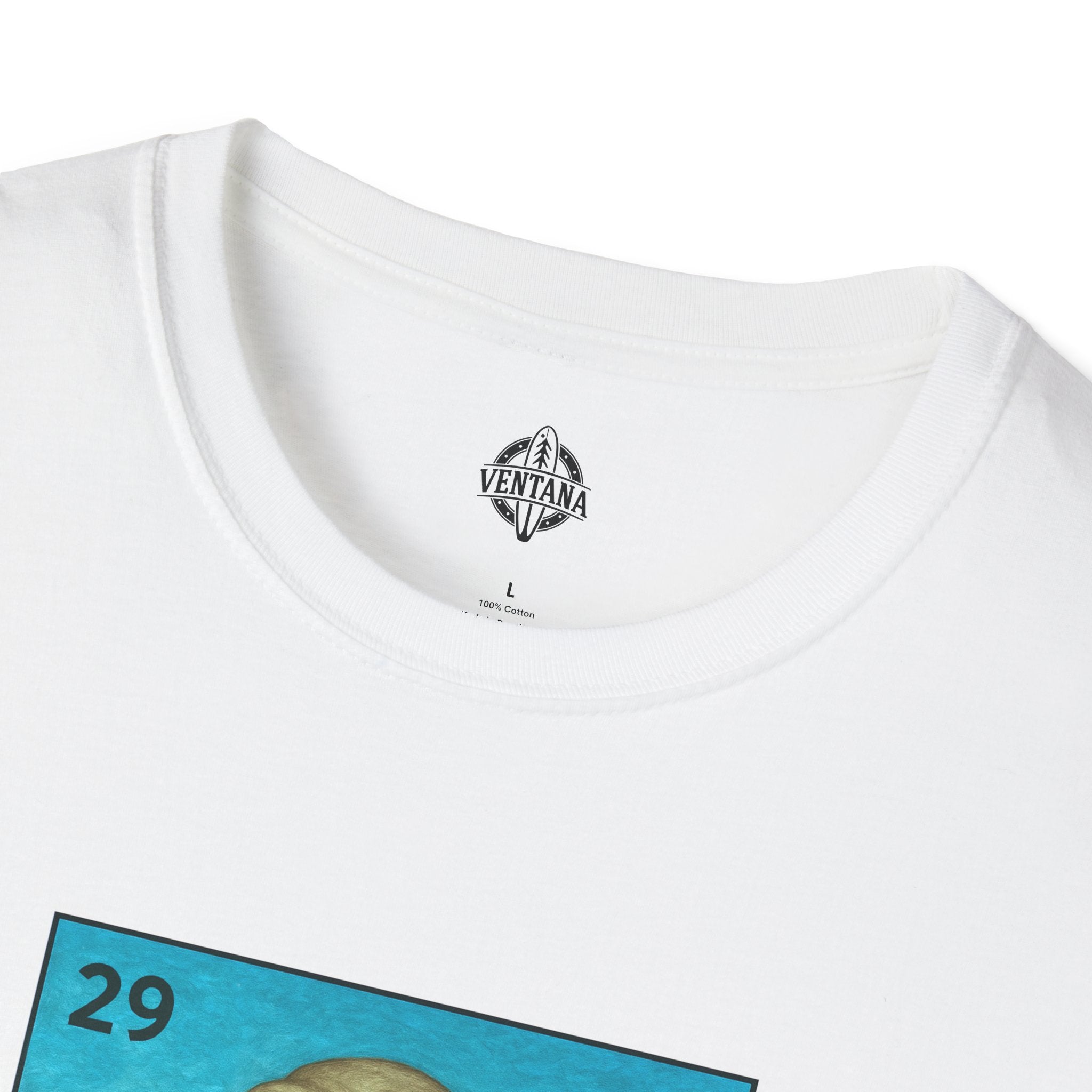 Elephant Seal Lotería Unisex - Soft Style U.S. Cotton T-Shirt (El Elefante Marino)