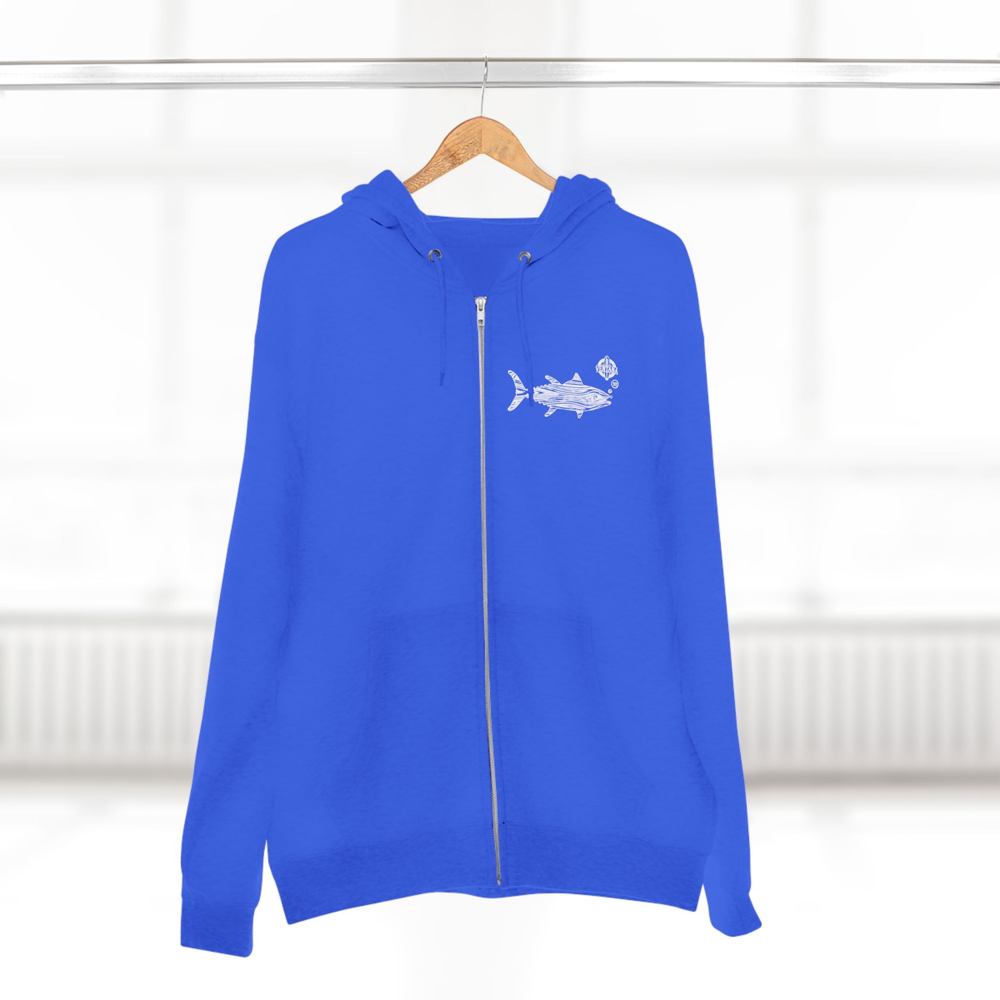 Ventana Wooden Tuna Unisex - Zip Cotton Blend Fleece Hoodie