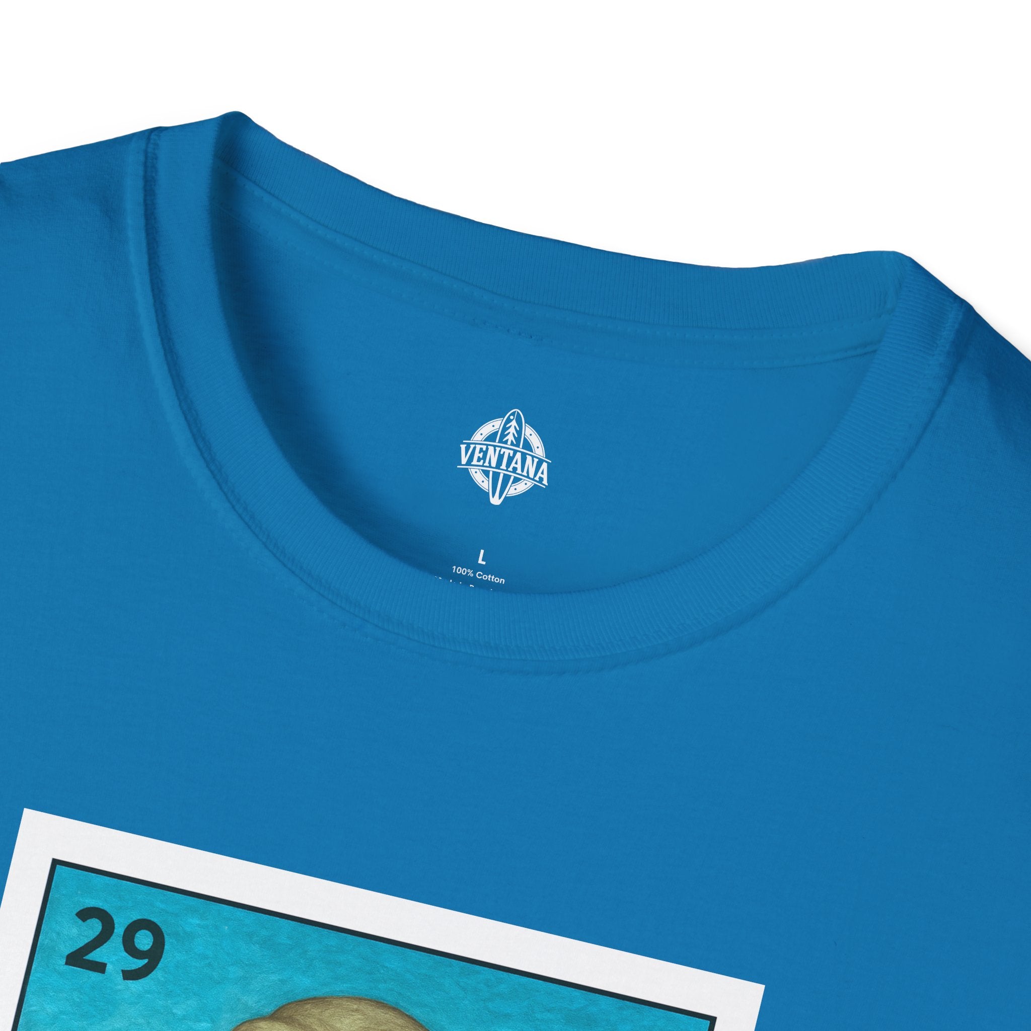 Elephant Seal Lotería Unisex - Soft Style U.S. Cotton T-Shirt (El Elefante Marino)