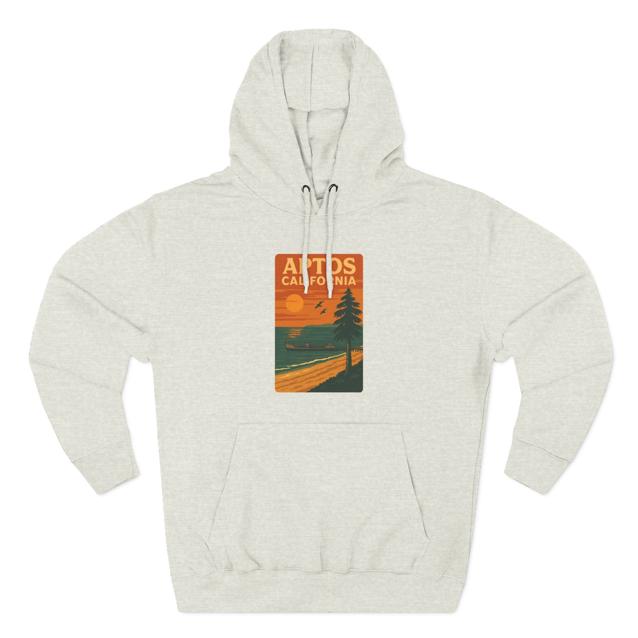 Aptos California Sunset Unisex - Pull-Over Cotton Blend Fleece Hoodie