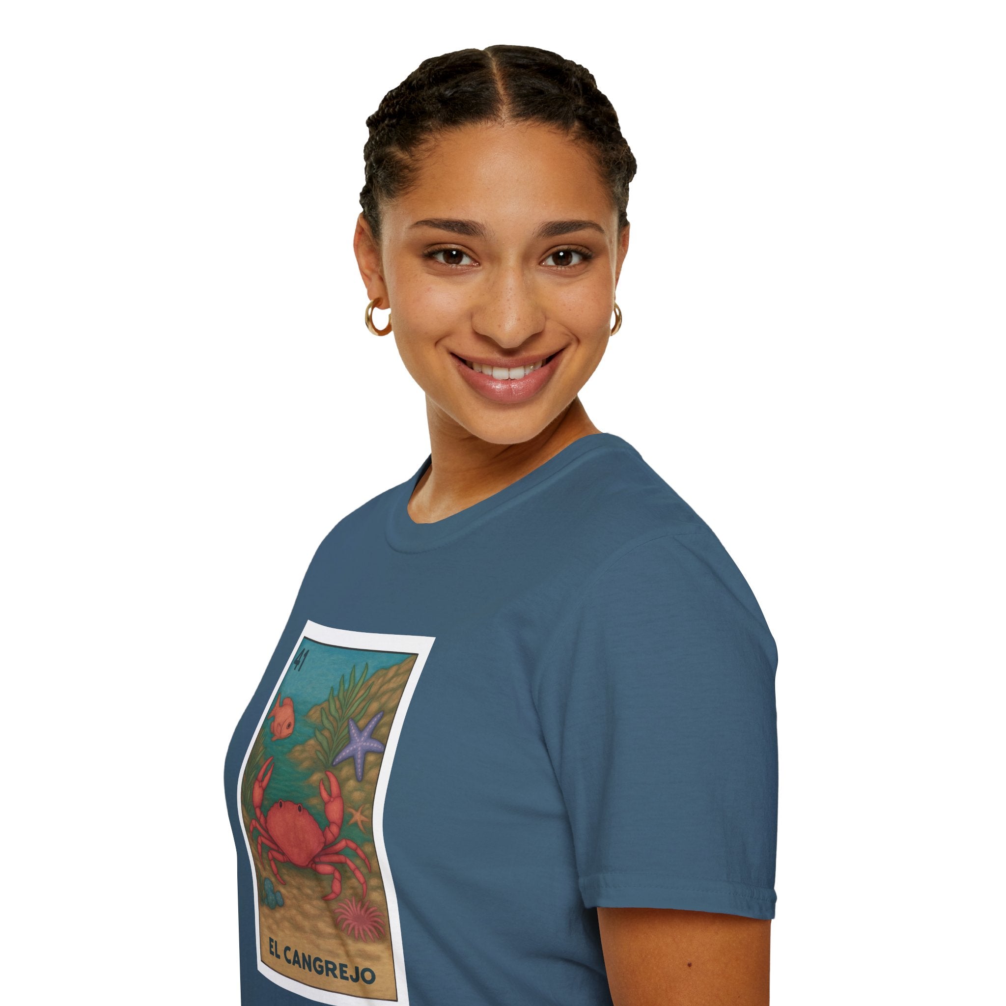 Crab Lotería Unisex - Soft Style U.S. Cotton T-Shirt (El Cangrejo)