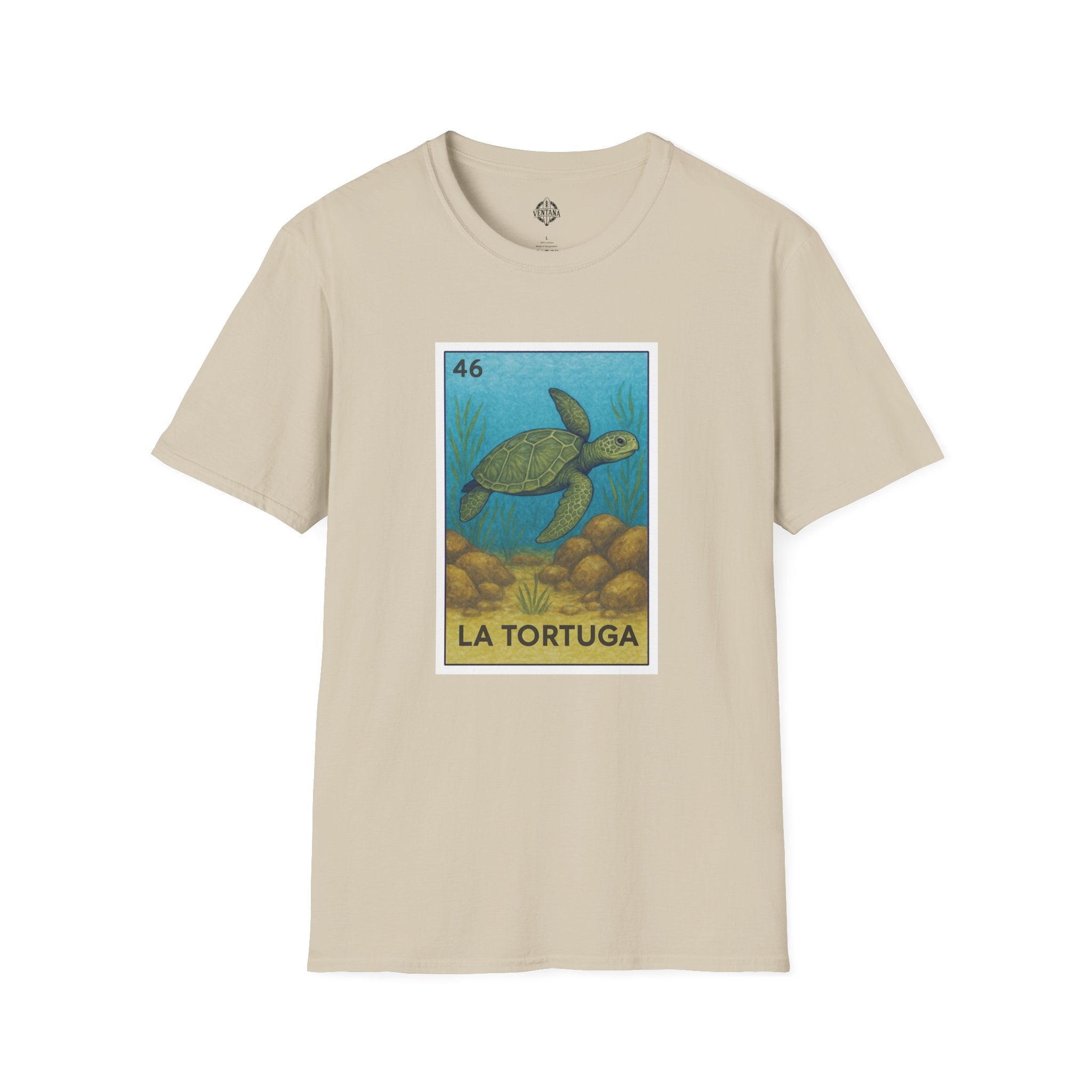 Turtle Lotería Unisex - Soft Style U.S. Cotton T-Shirt (La Tortuga)