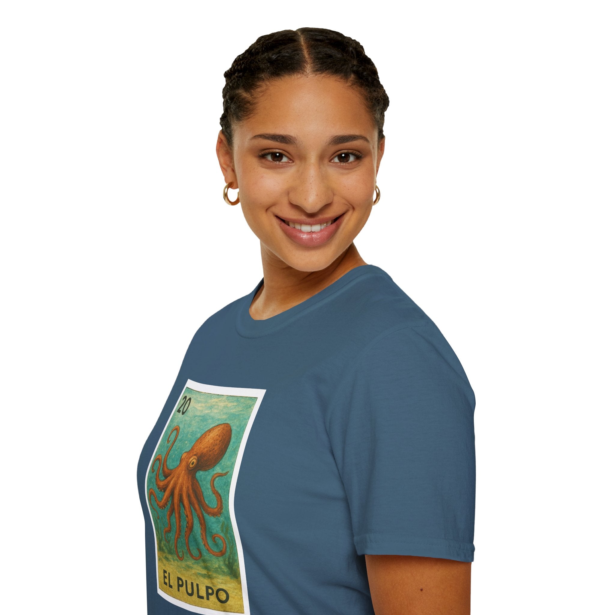 Octopus Lotería Unisex - Soft Style U.S. Cotton T-Shirt (El Pulpo)