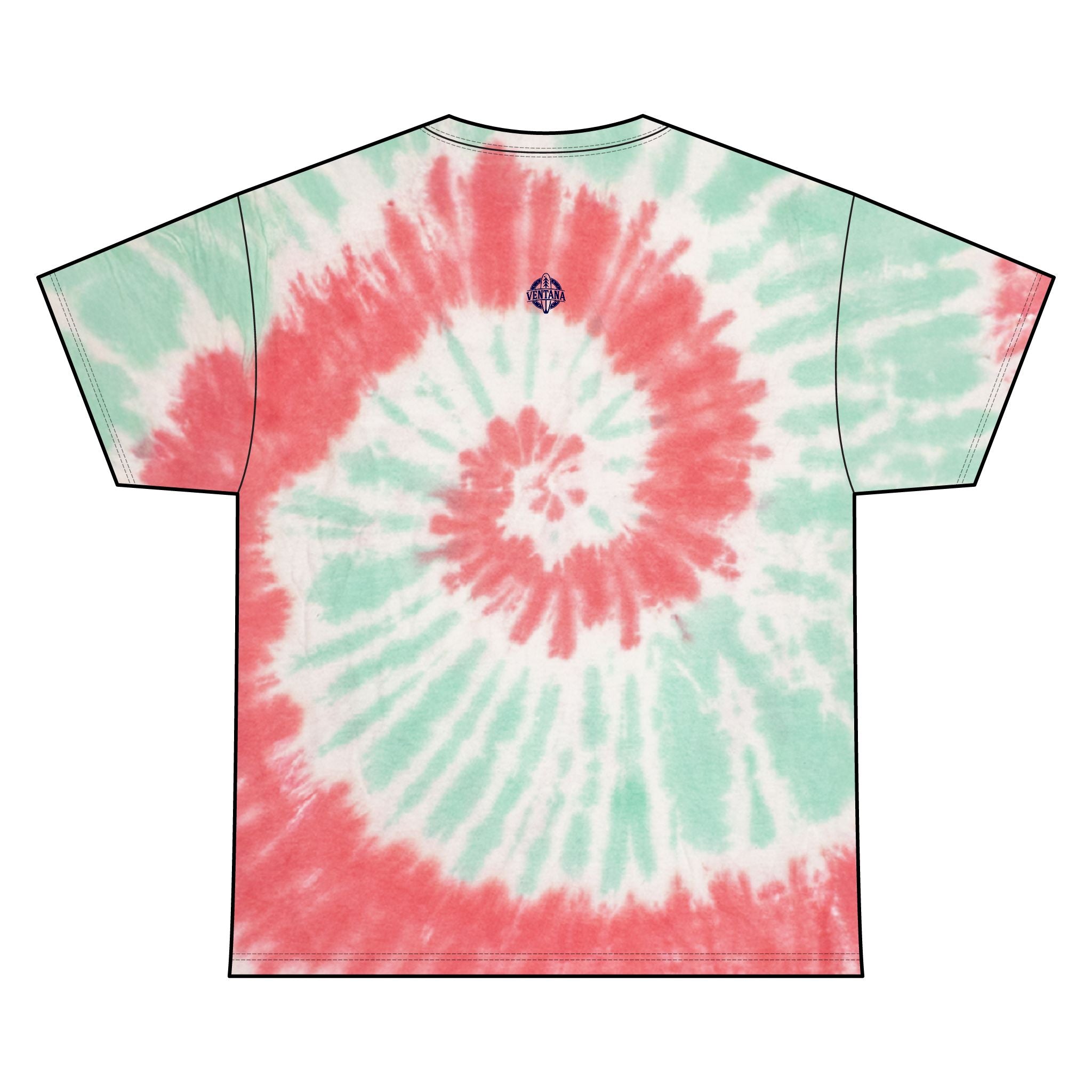 Ventana Psychedelic Treefish Logo Tie Dye Unisex - 100% Cotton T-Shirt