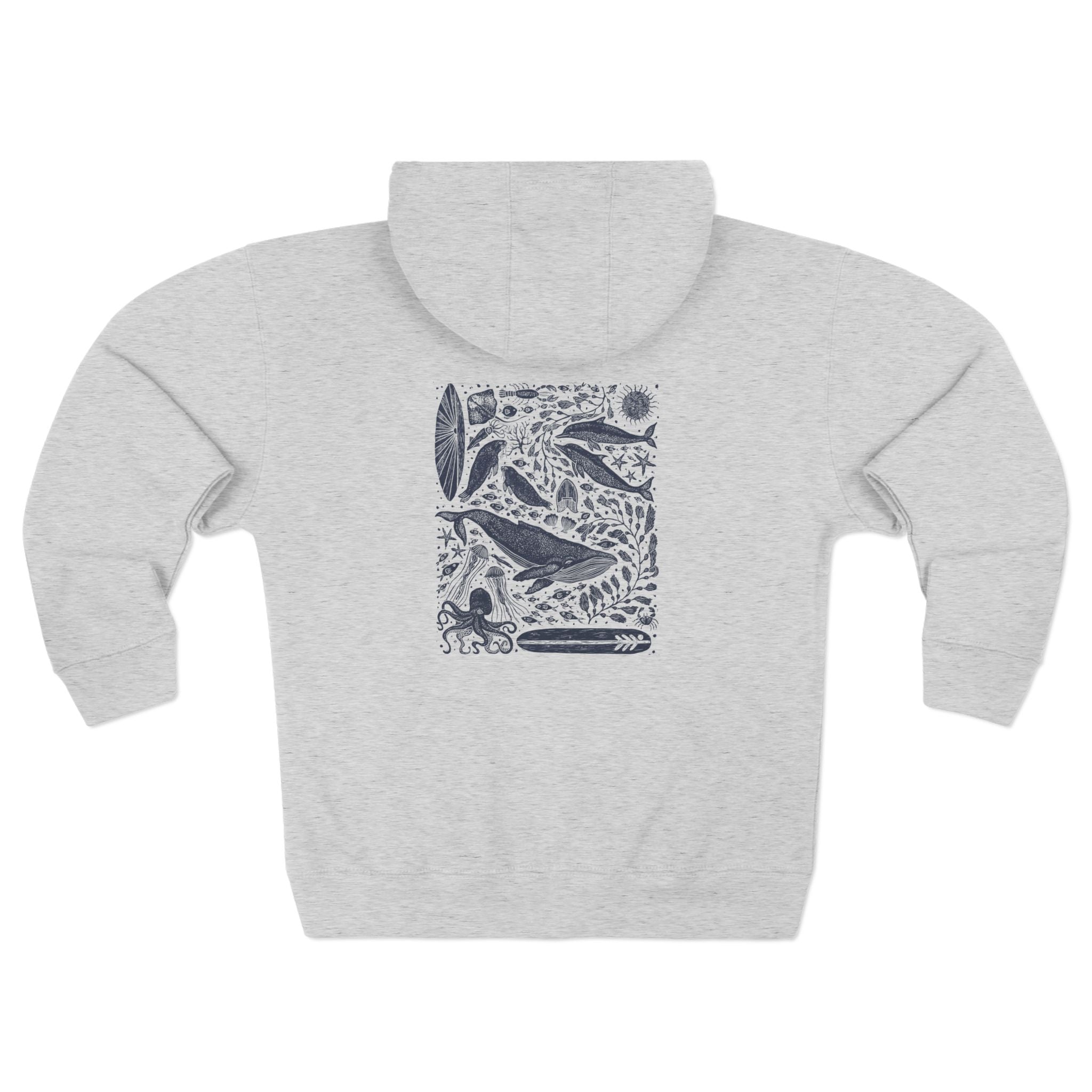 Ventana Marine Life by Lili Arnold Unisex - Zip Cotton Blend Fleece Hoodie