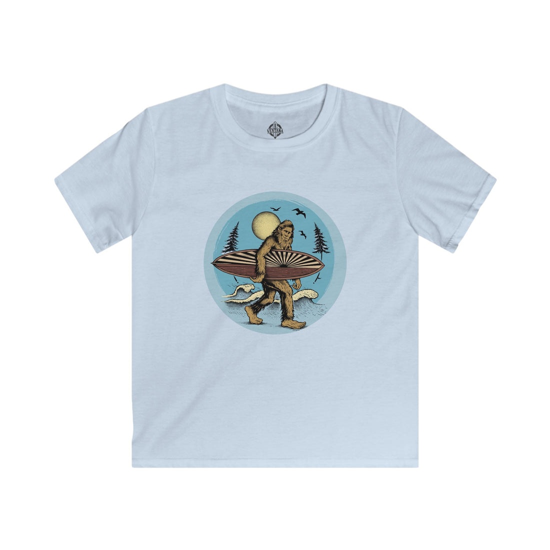Ventana Sufsquatch by Thiago Bianchini Kids - Soft Style U.S. Cotton T-Shirt