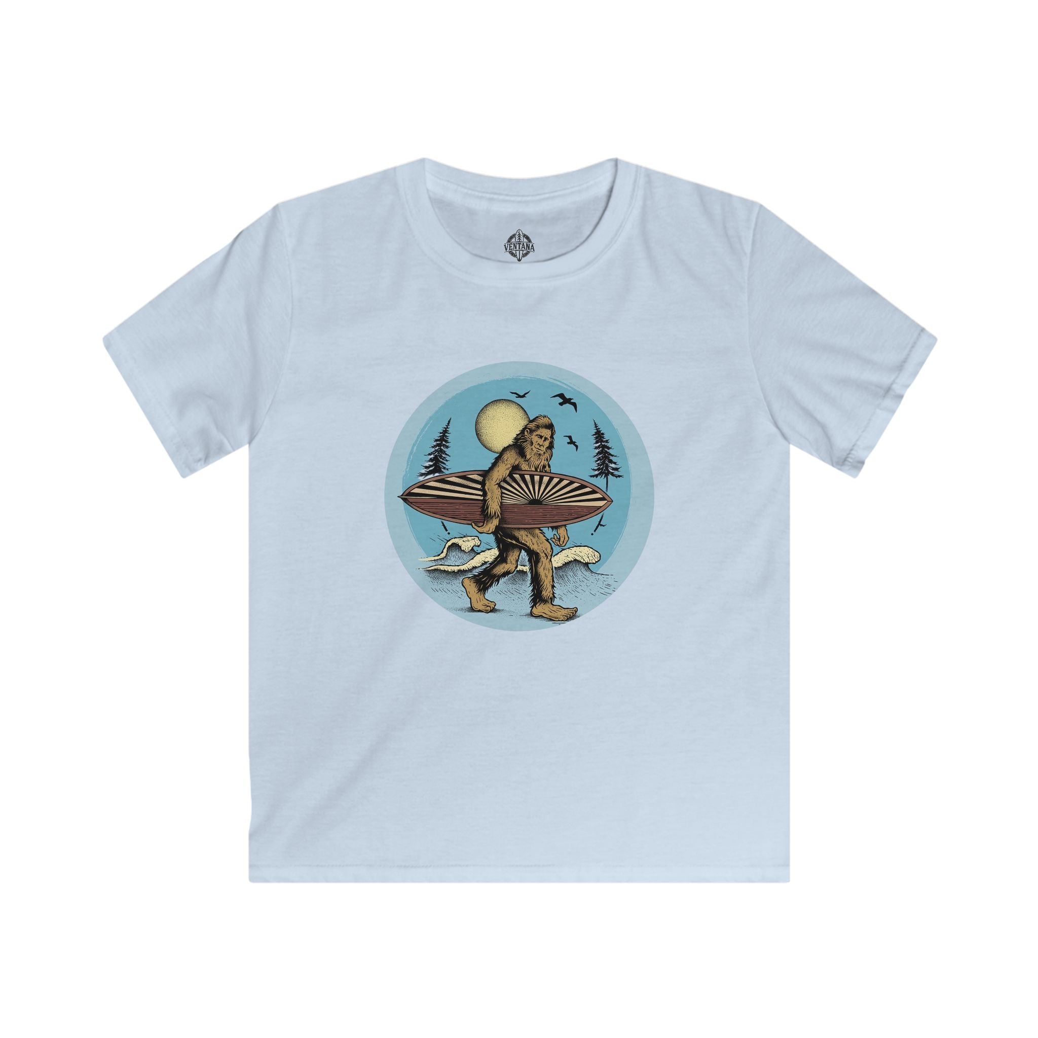 Ventana Sufsquatch by Thiago Bianchini Kids - Soft Style U.S. Cotton T-Shirt