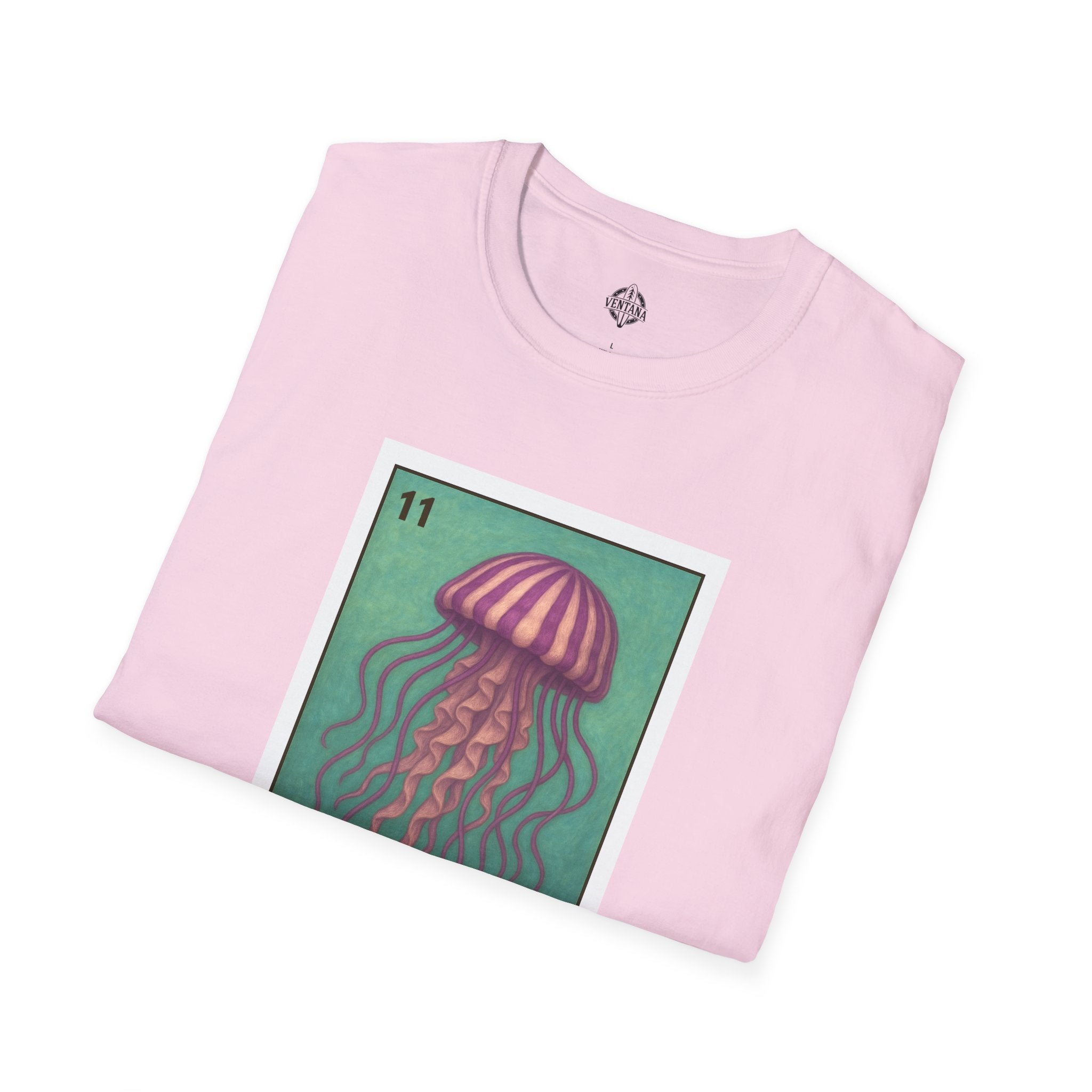 Sea Jelly Lotería Unisex - Soft Style U.S. Cotton T-Shirt (La Medusa)