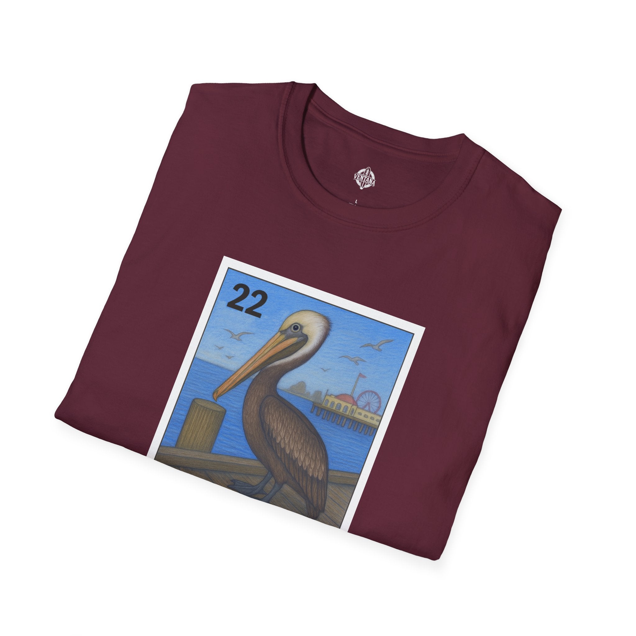 Pelican Lotería Unisex - Soft Style U.S. Cotton T-Shirt (El Pelícano)