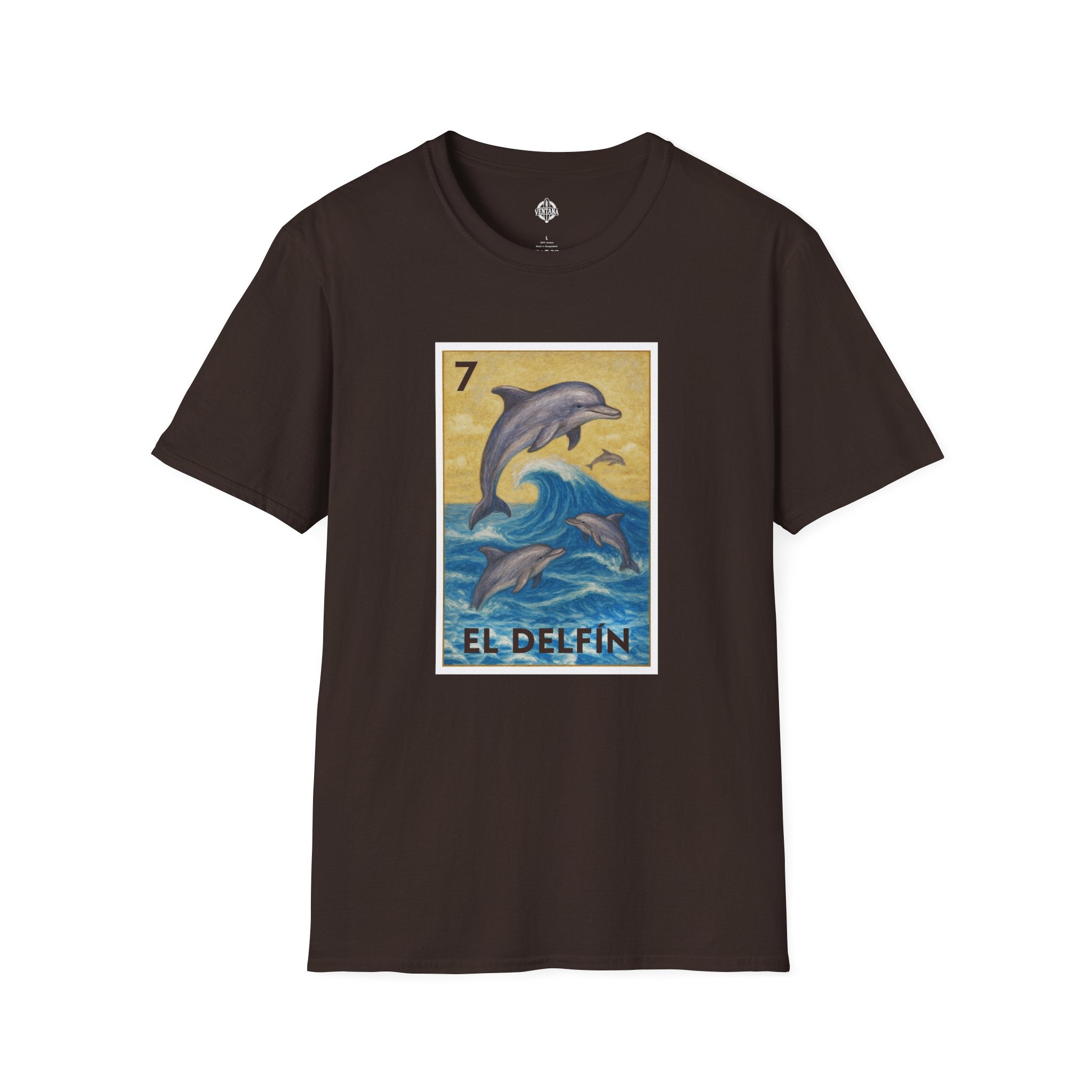 Dolphin Lotería Unisex - Soft Style U.S. Cotton T-Shirt (El Delfín)