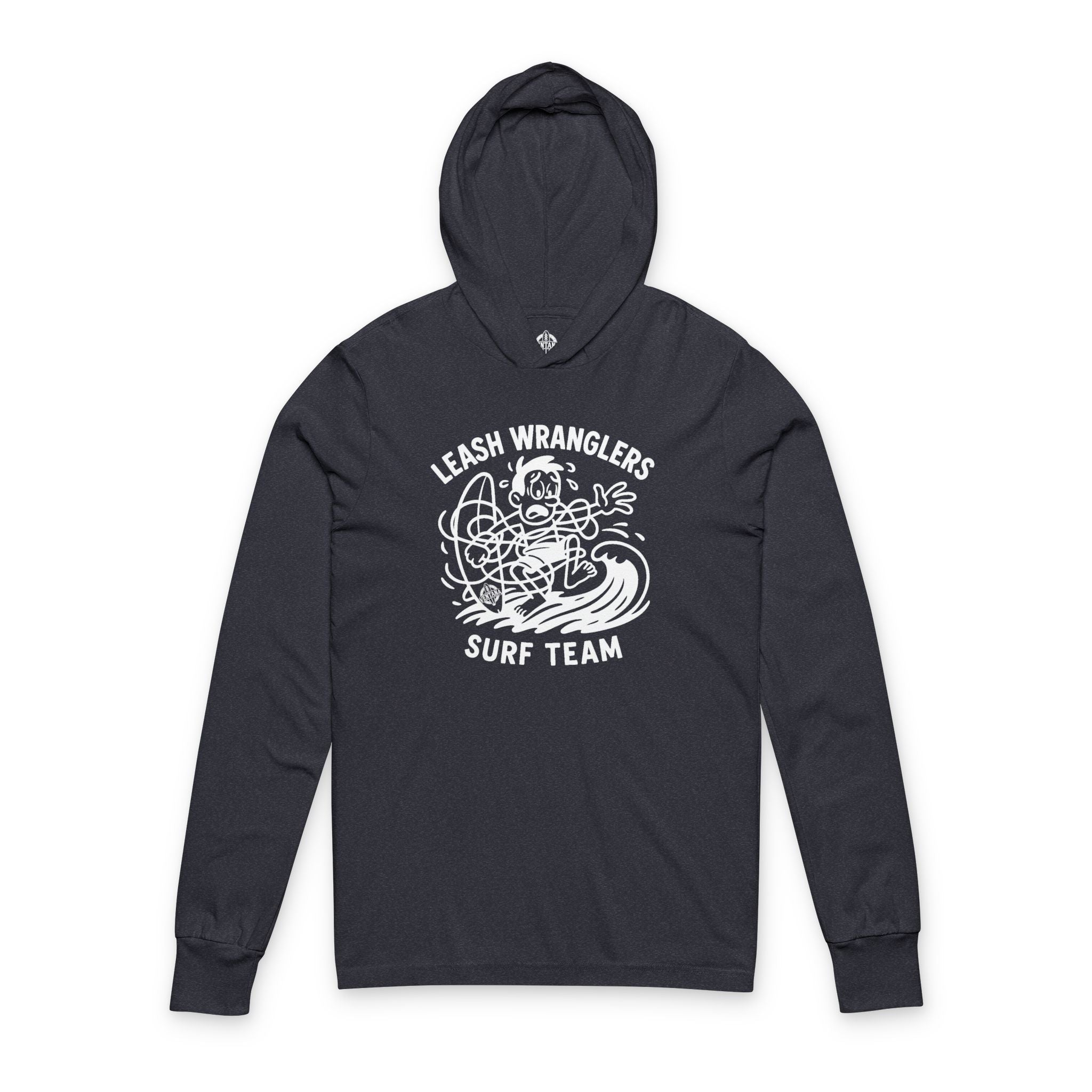 Leash Wranglers Surf Team Unisex - Cotton Long Sleeve Hooded T-Shirt