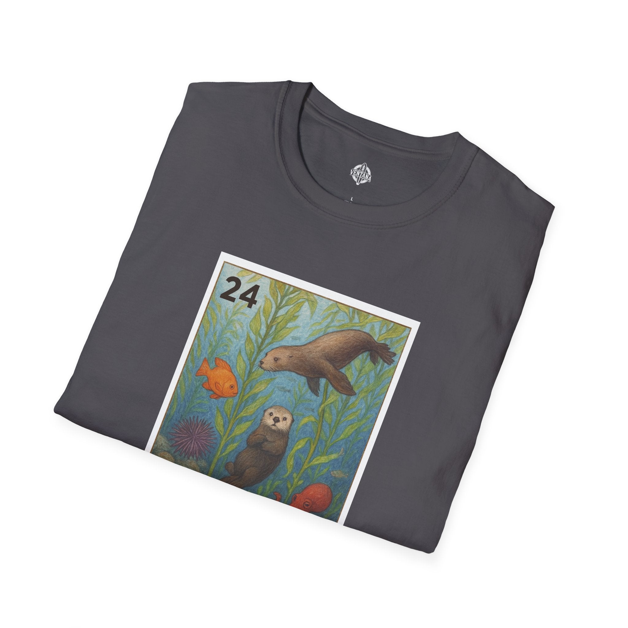 Kelp Forest Lotería Unisex - Soft Style U.S. Cotton T-Shirt (El Bosque de Algas)
