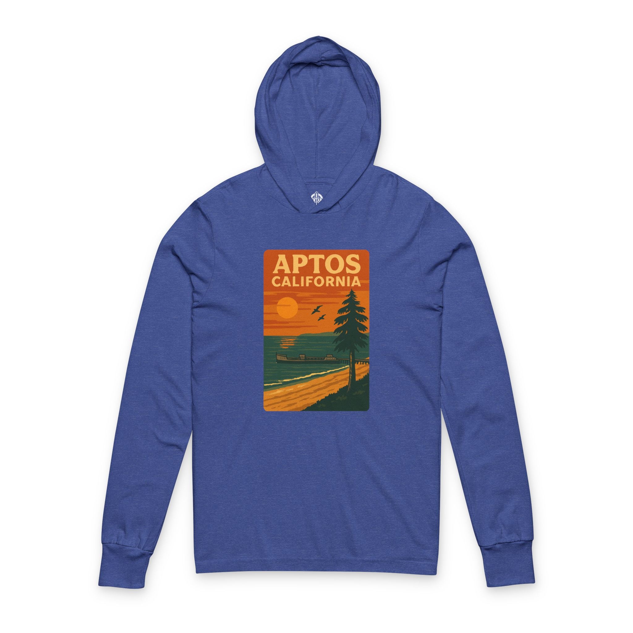 Aptos California Sunset Unisex - Cotton Long Sleeve Hooded T-Shirt
