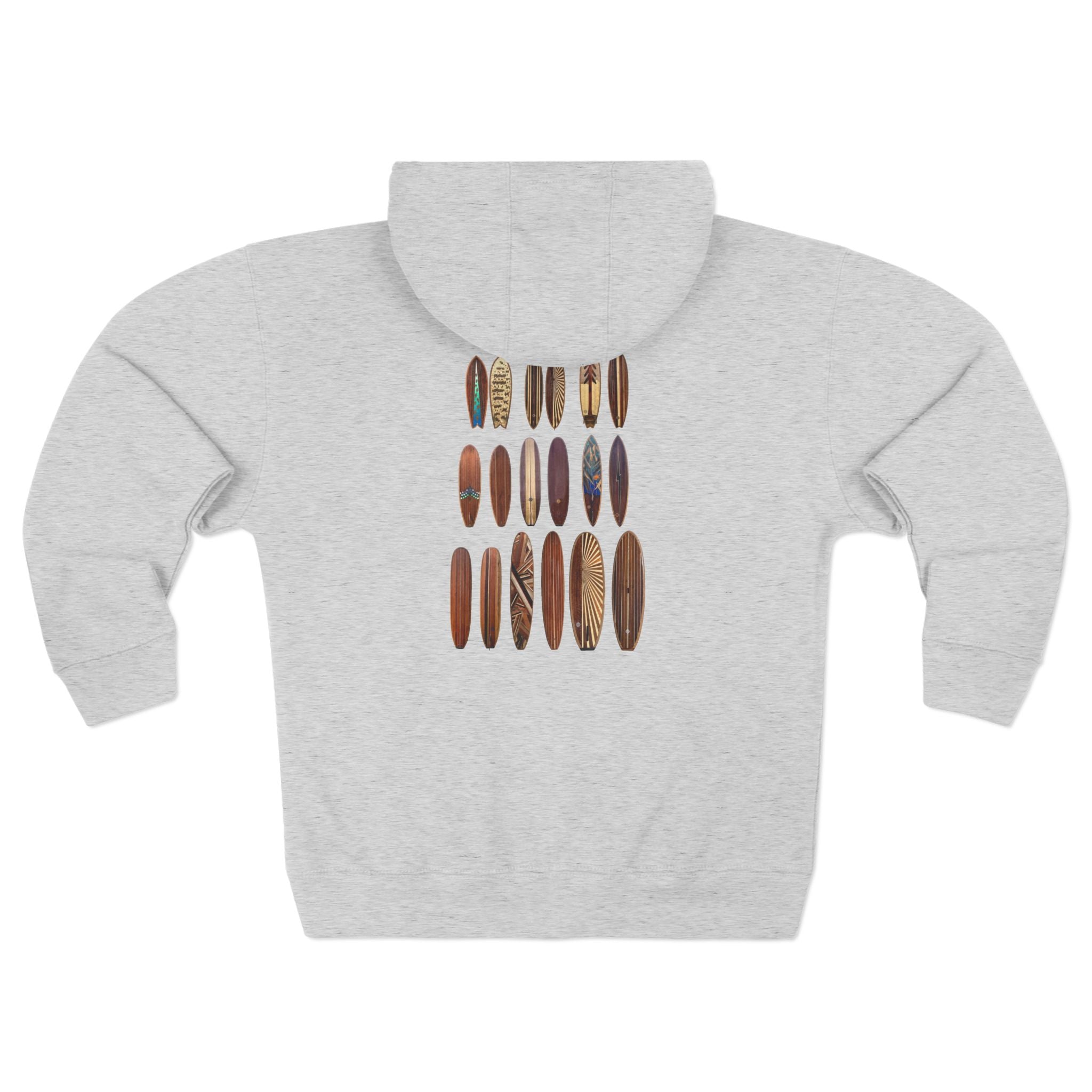 Ventana Wooden Surfboards Unisex - Zip Cotton Blend Fleece Hoodie
