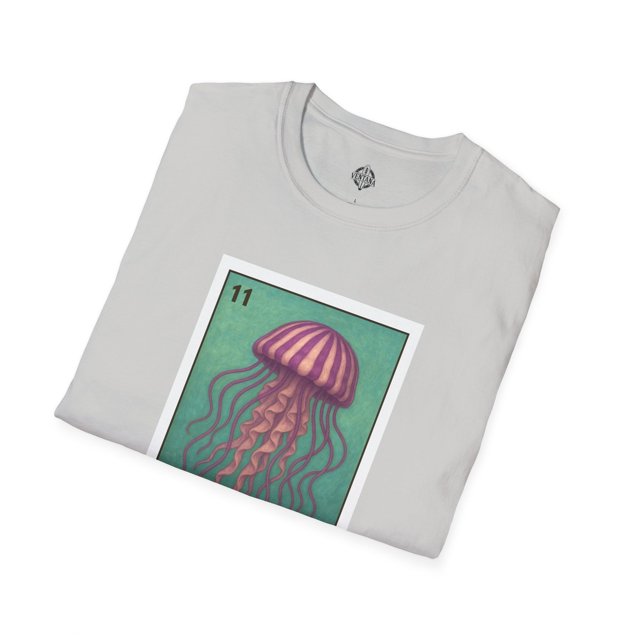 Sea Jelly Lotería Unisex - Soft Style U.S. Cotton T-Shirt (La Medusa)
