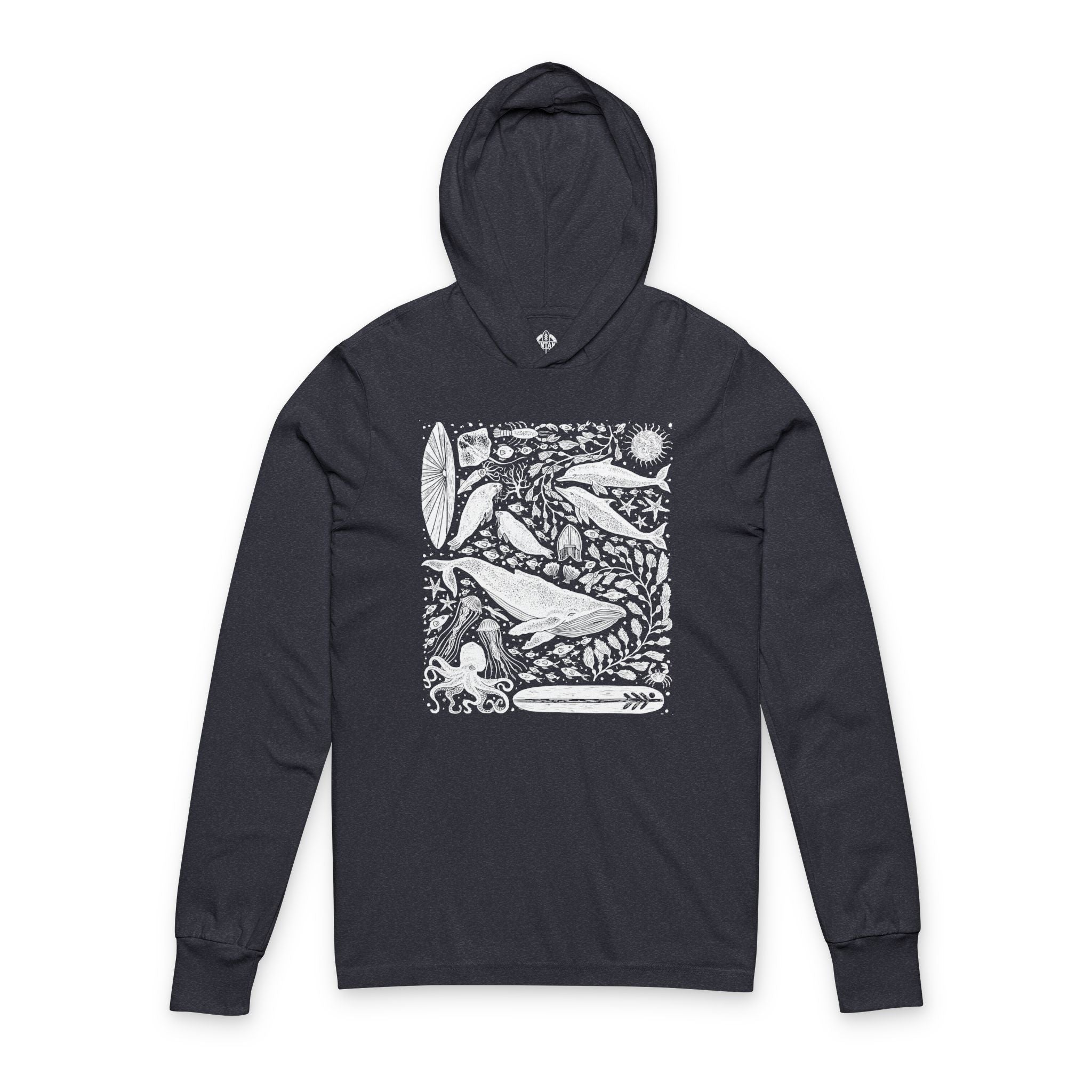 Ventana Marine Life by Lili Arnold Unisex - Cotton Hooded Long Sleeve Hooded T-Shirt