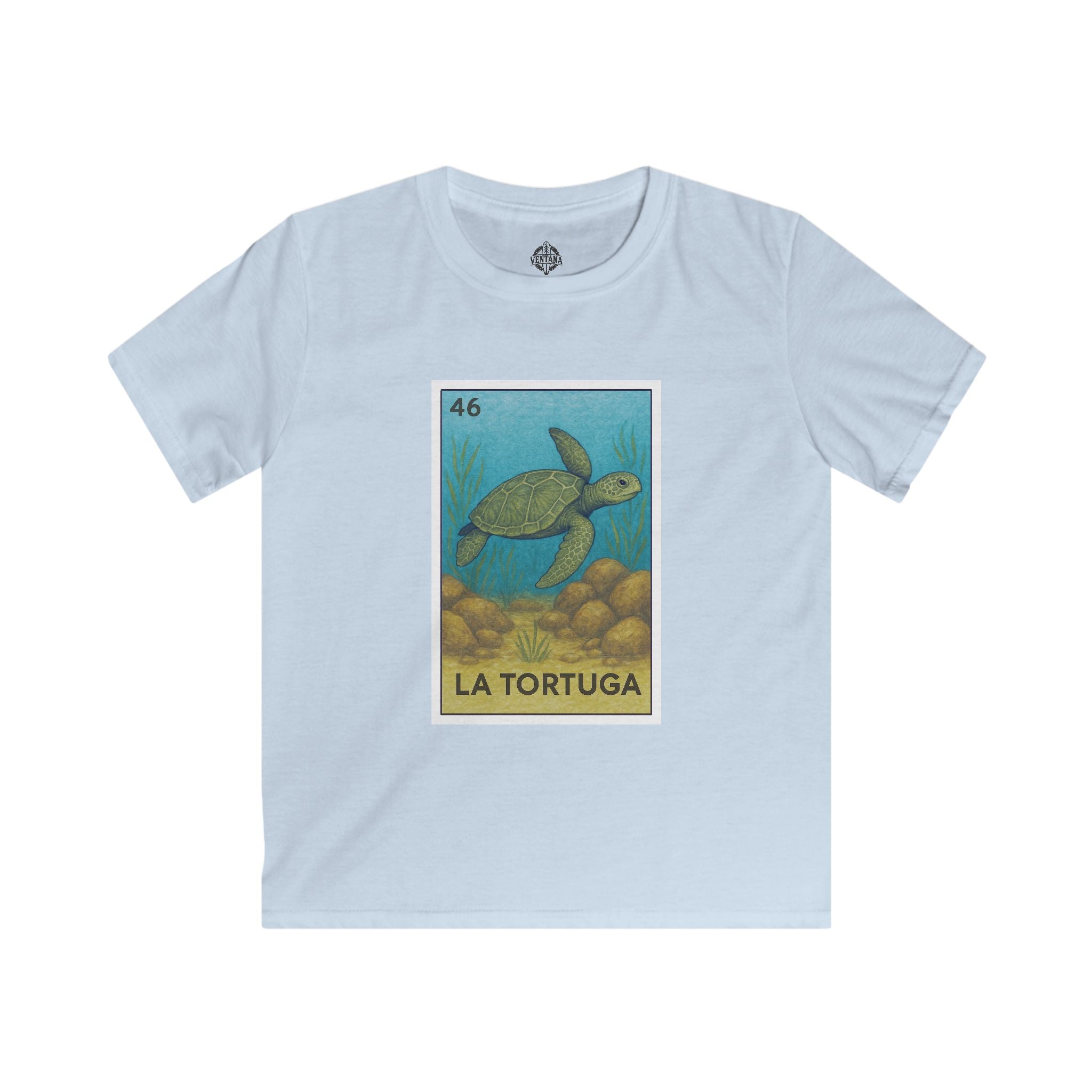 Turtle Lotería Kids - Soft Style U.S. Cotton T-Shirt (La Tortuga)