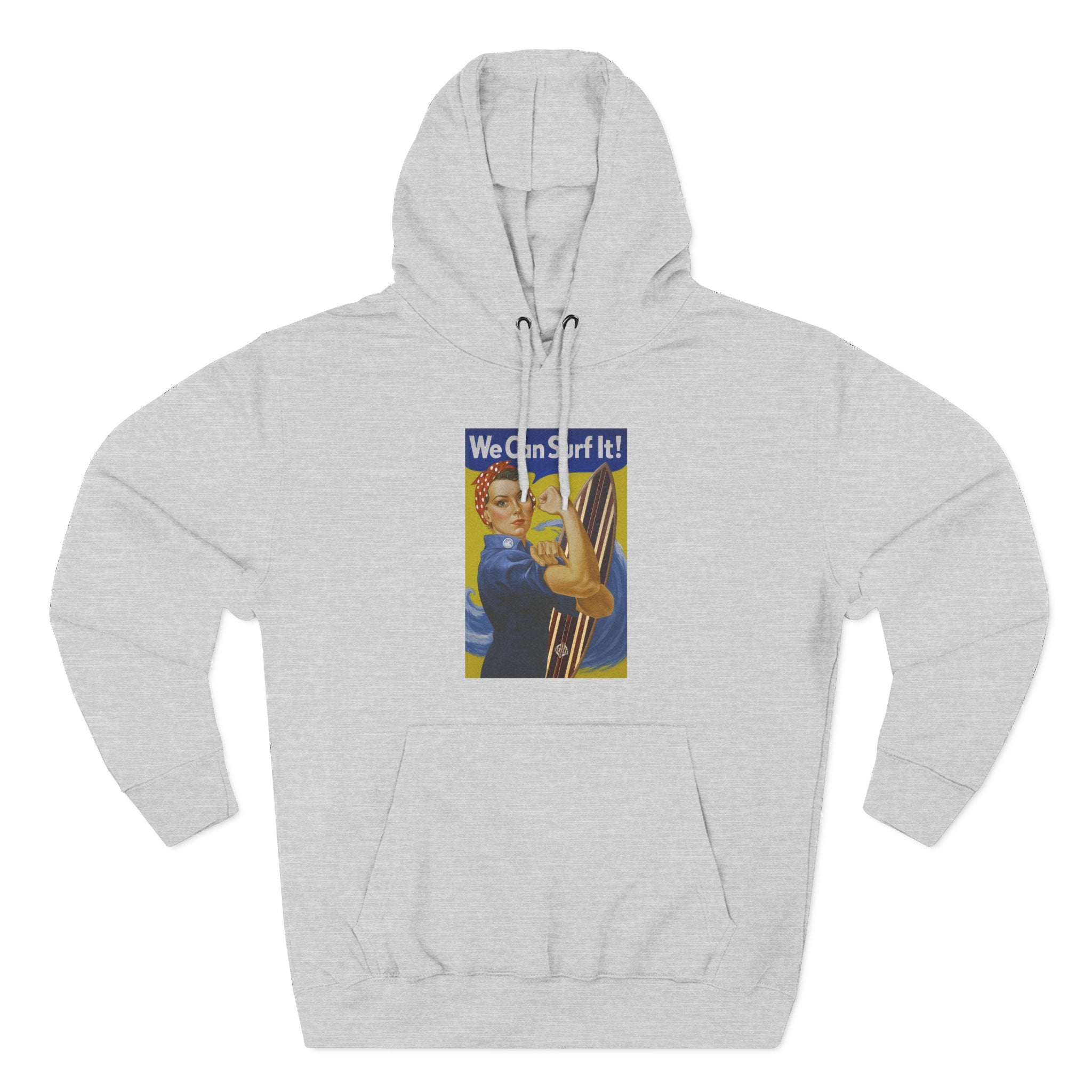 Rosie the Surfer - Pull-Over Cotton Blend Fleece Hoodie
