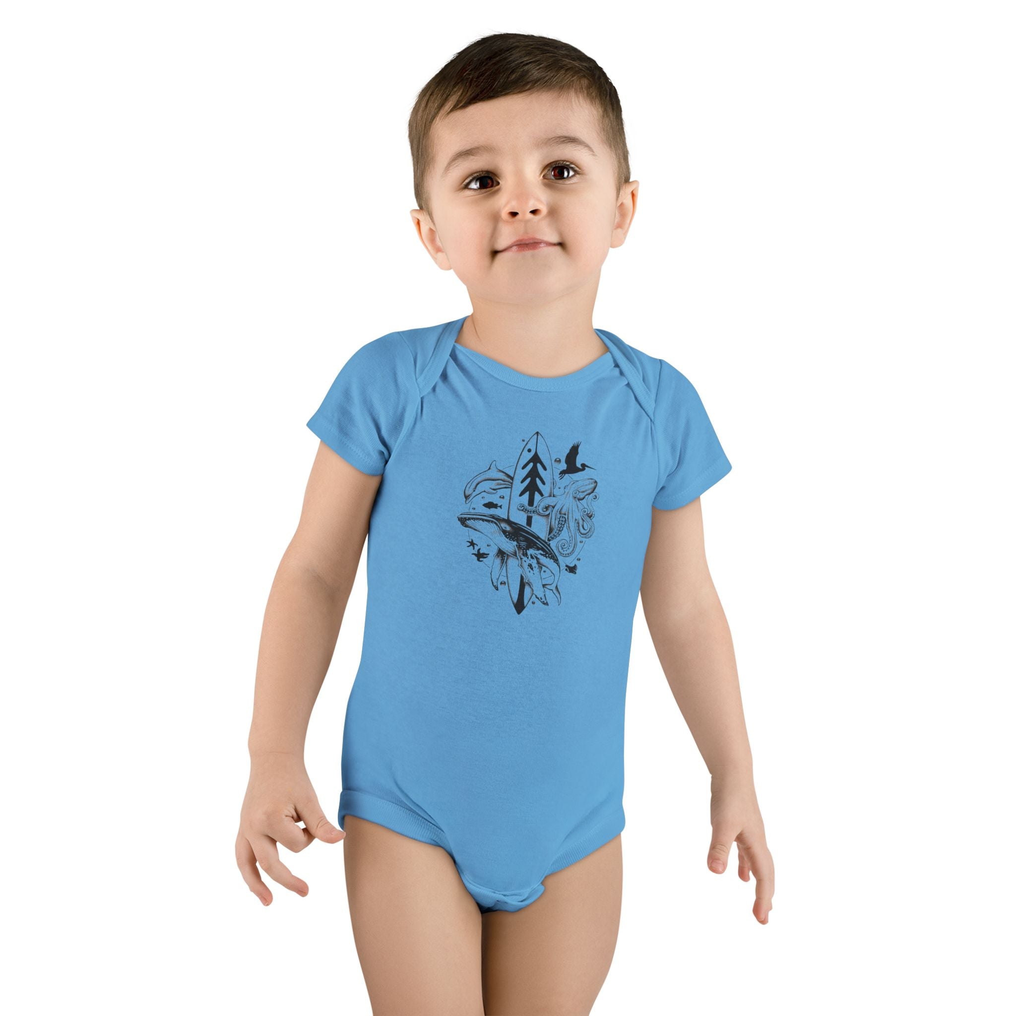 Ventana Monterey Bay by Thiago Bianchini - Baby Short Sleeve 100% Cotton Onesie