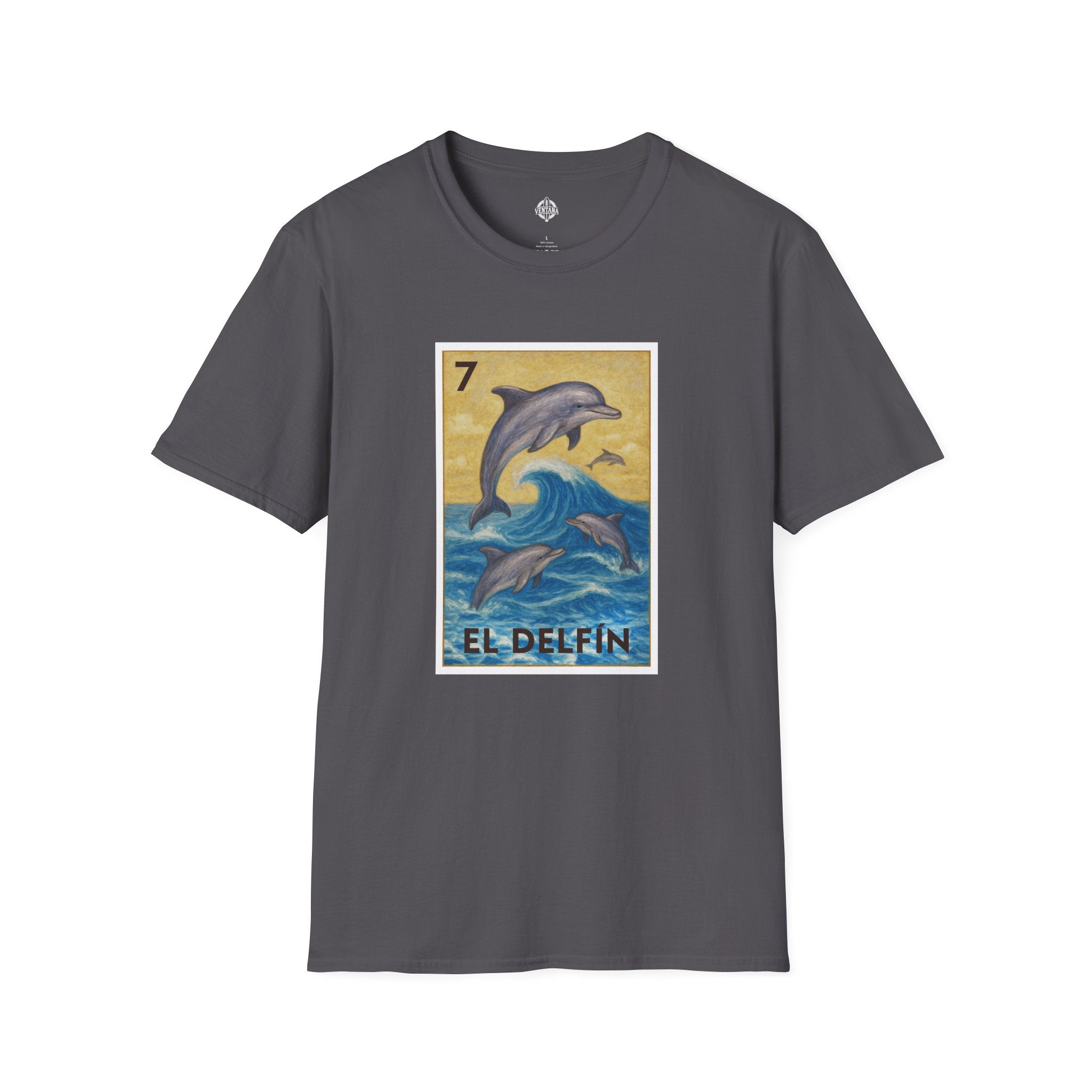 Dolphin Lotería Unisex - Soft Style U.S. Cotton T-Shirt (El Delfín)