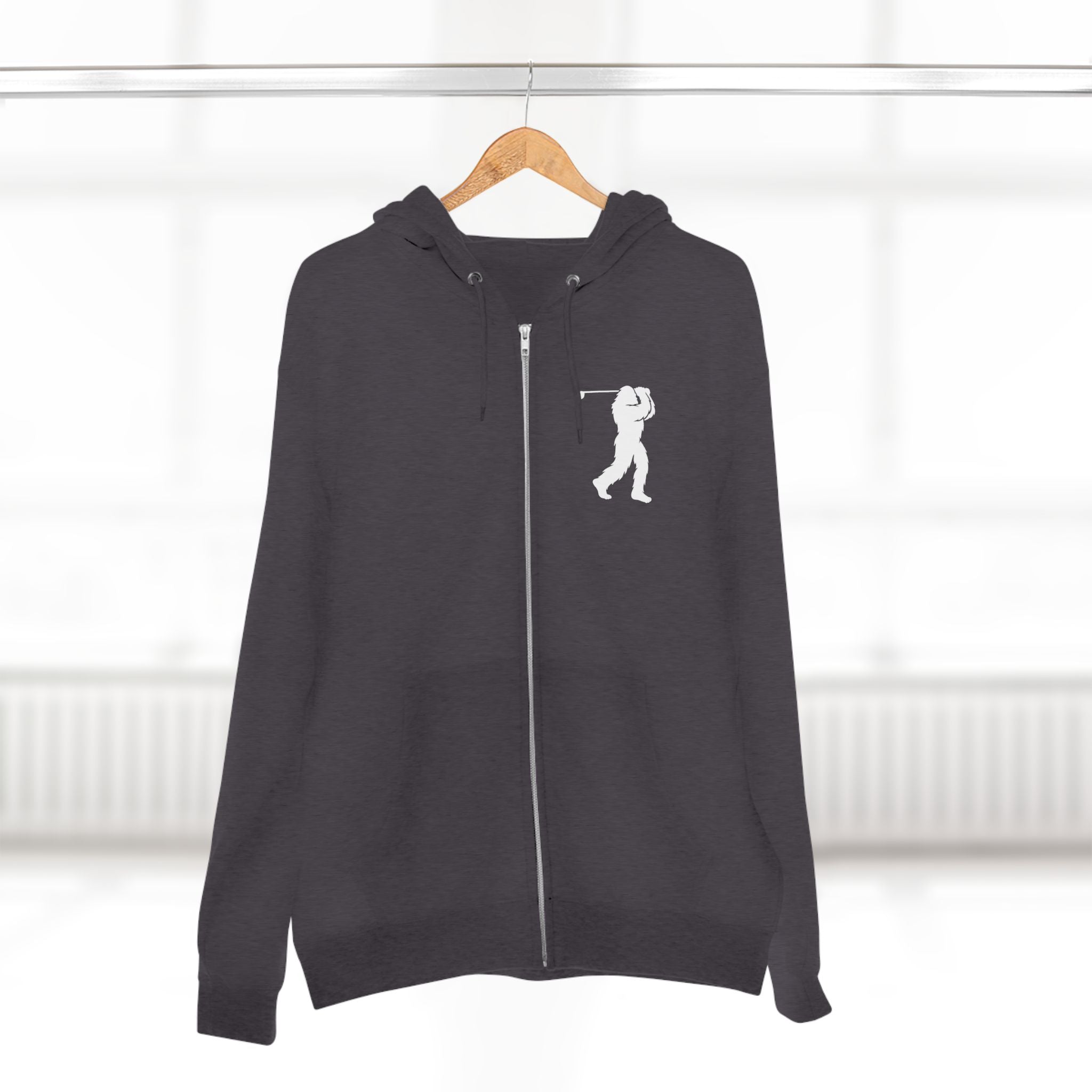 Ventana Golfsquatch Unisex - Zip Cotton Blend Fleece Hoodie