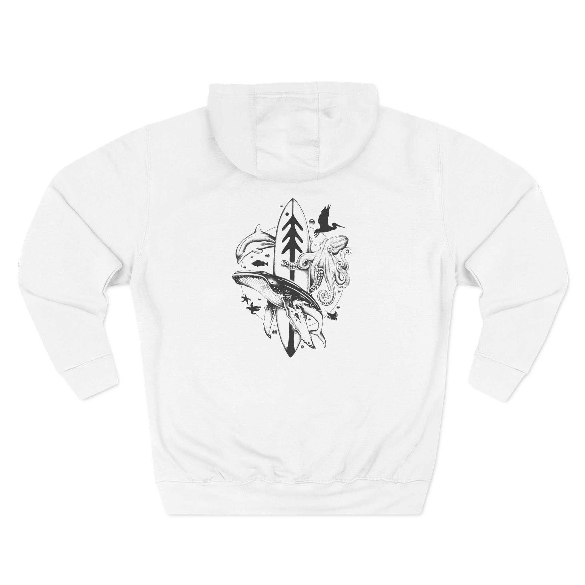 Ventana Monterey Bay by Thiago Bianchini Unisex - Pull-Over Cotton Blend Fleece Hoodie