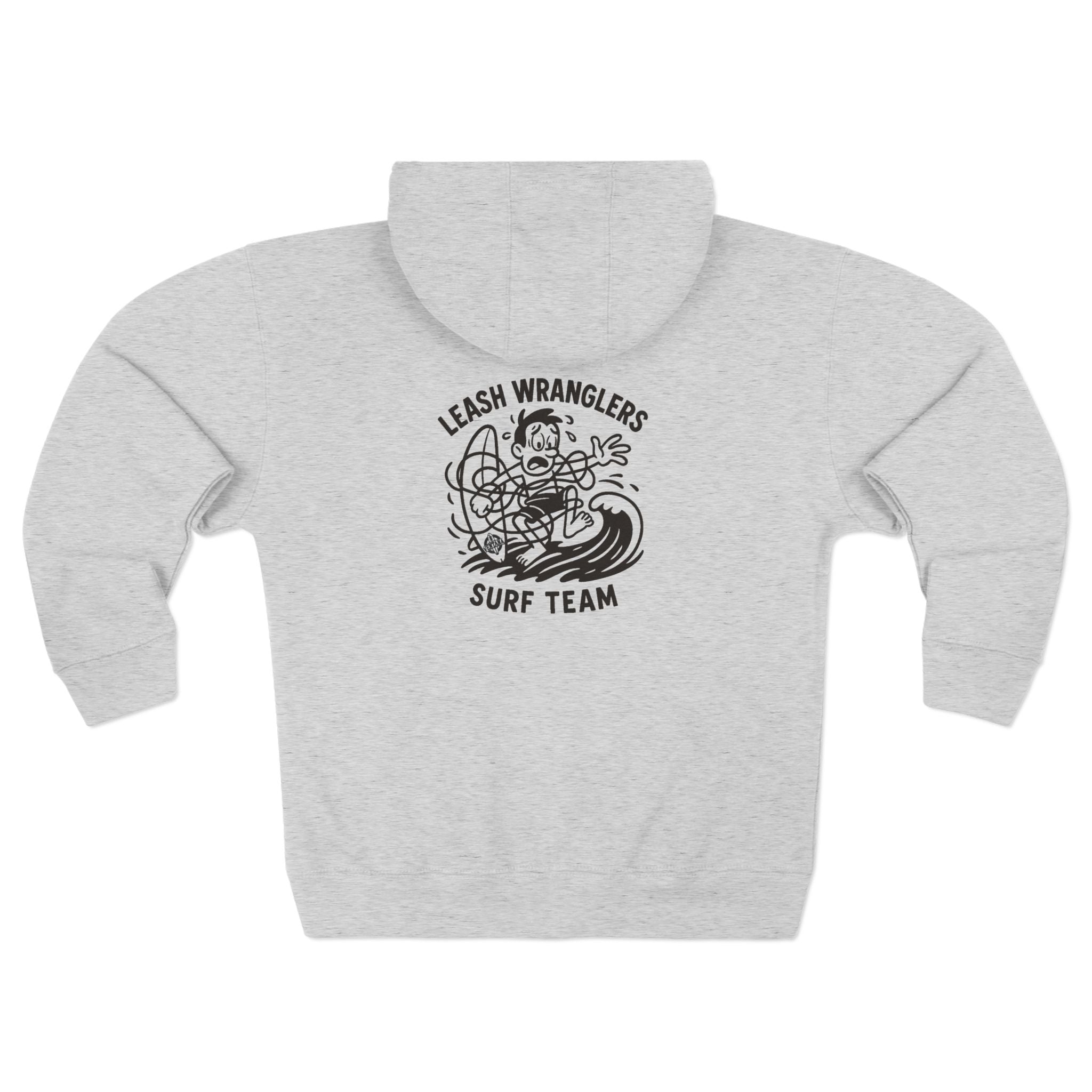 Leash Wranglers Surf Team Unisex - Zip Cotton Blend Fleece Hoodie