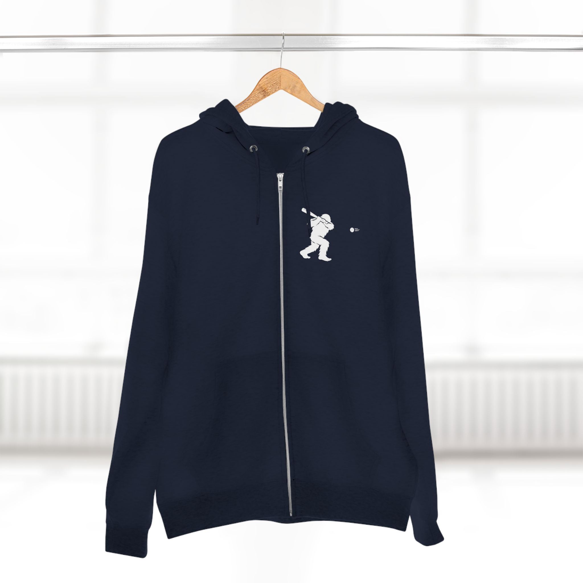 Ventana Sluggersquatch Unisex - Zip Cotton Blend Fleece Hoodie