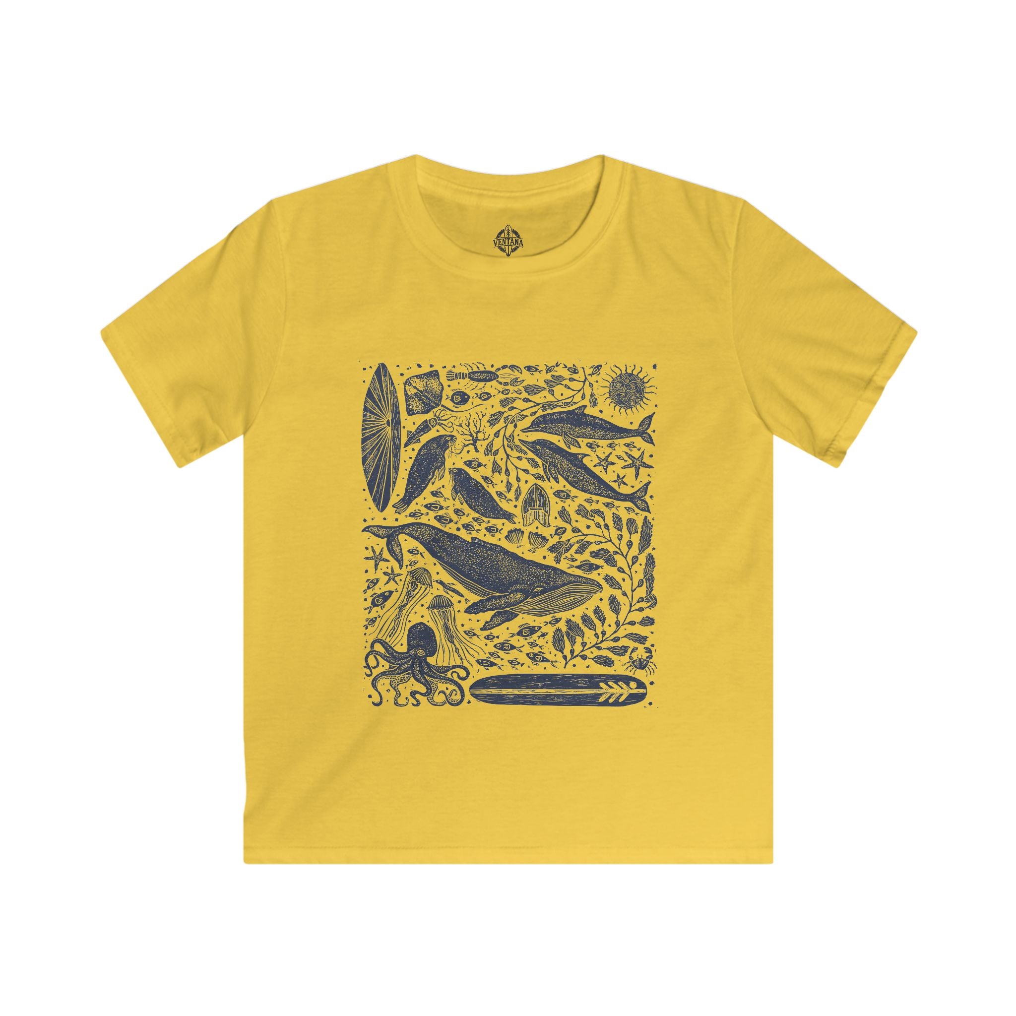 Ventana Marine Life by Lili Arnold Kids - Soft Style U.S. Cotton T-Shirt