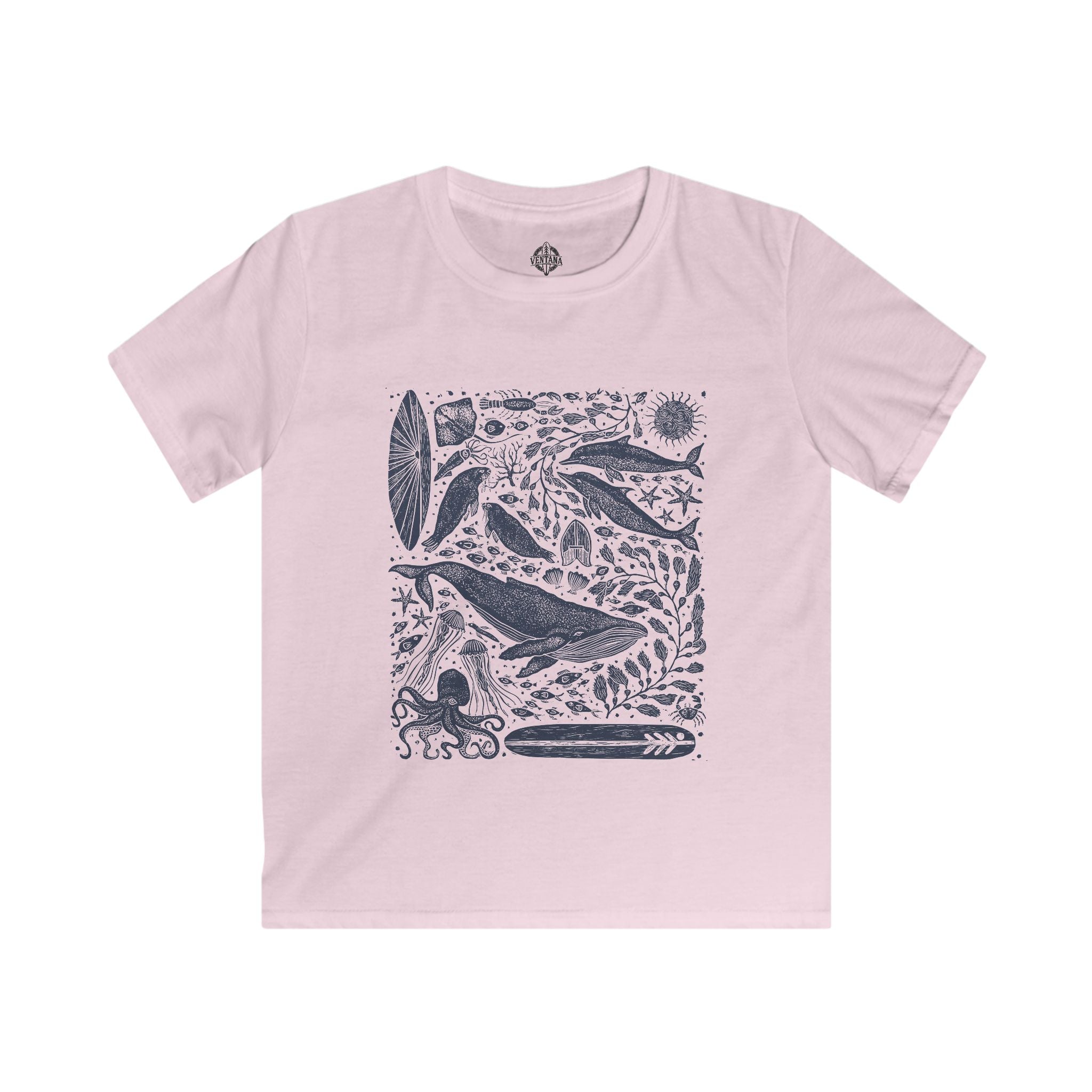 Ventana Marine Life by Lili Arnold Kids - Soft Style U.S. Cotton T-Shirt