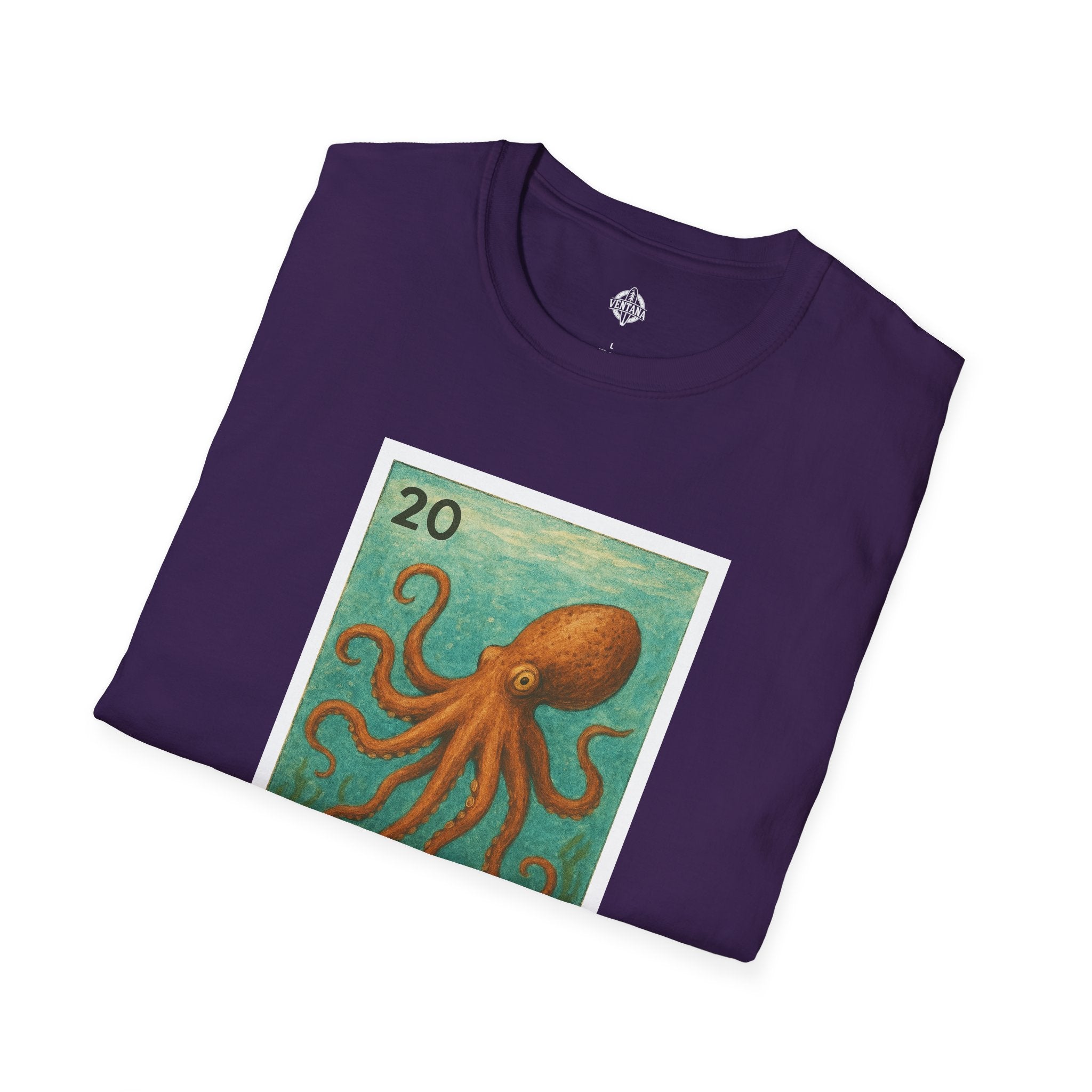 Octopus Lotería Unisex - Soft Style U.S. Cotton T-Shirt (El Pulpo)