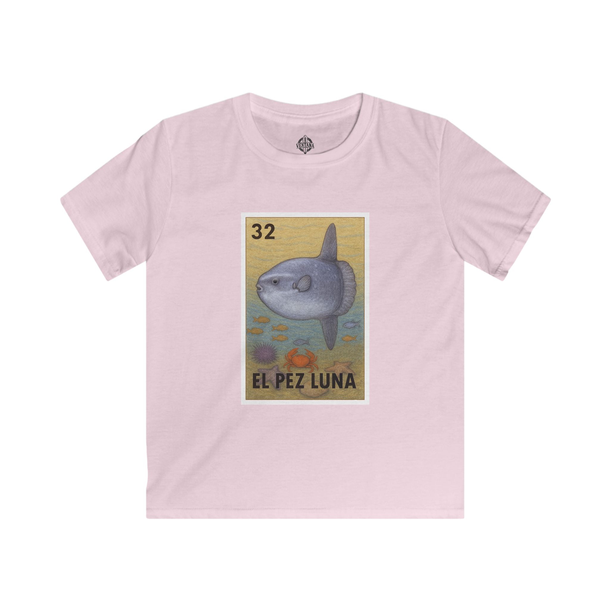 Sunfish Lotería Kids - Soft Style U.S. Cotton T-Shirt (El Pez Luna)