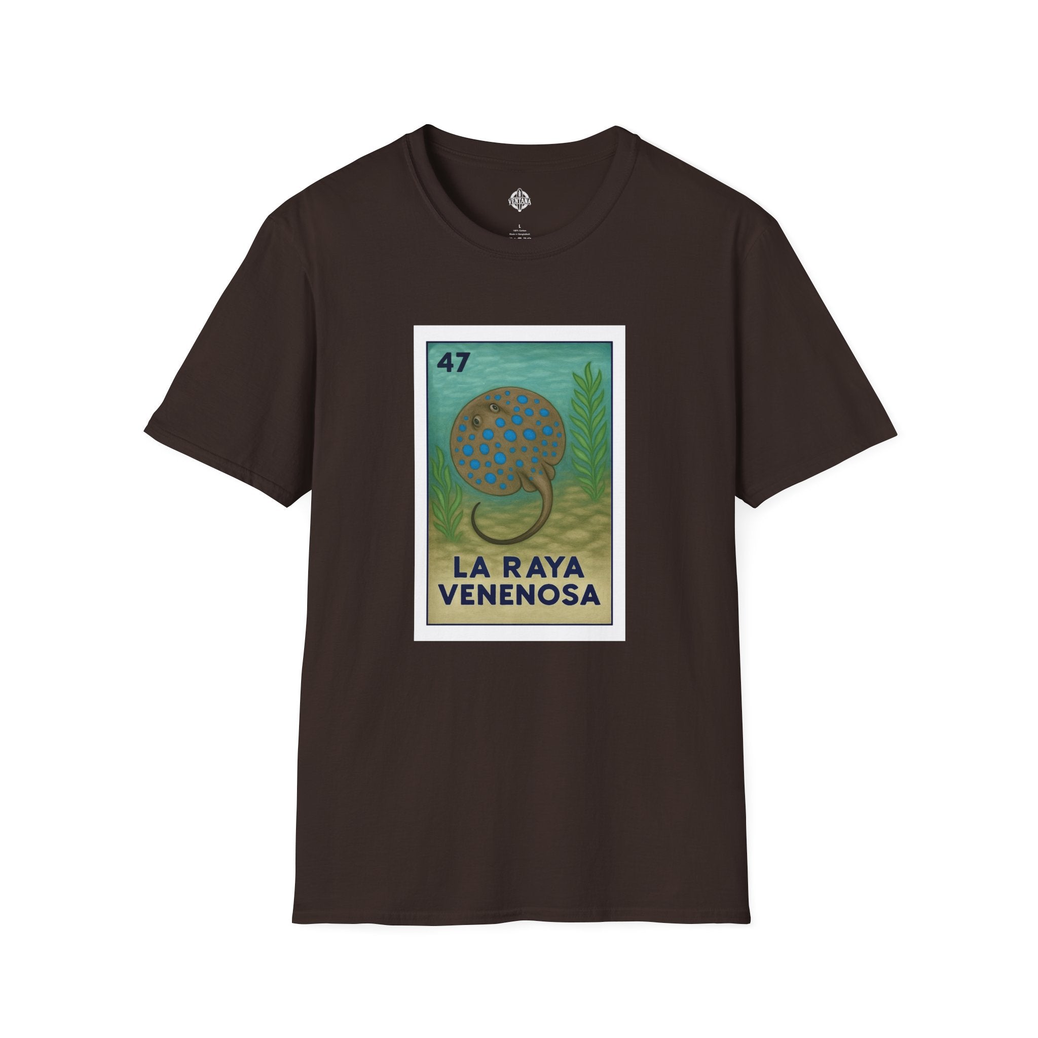 Stingray Lotería Unisex - Soft Style U.S. Cotton T-Shirt (La Raya Venenosa)