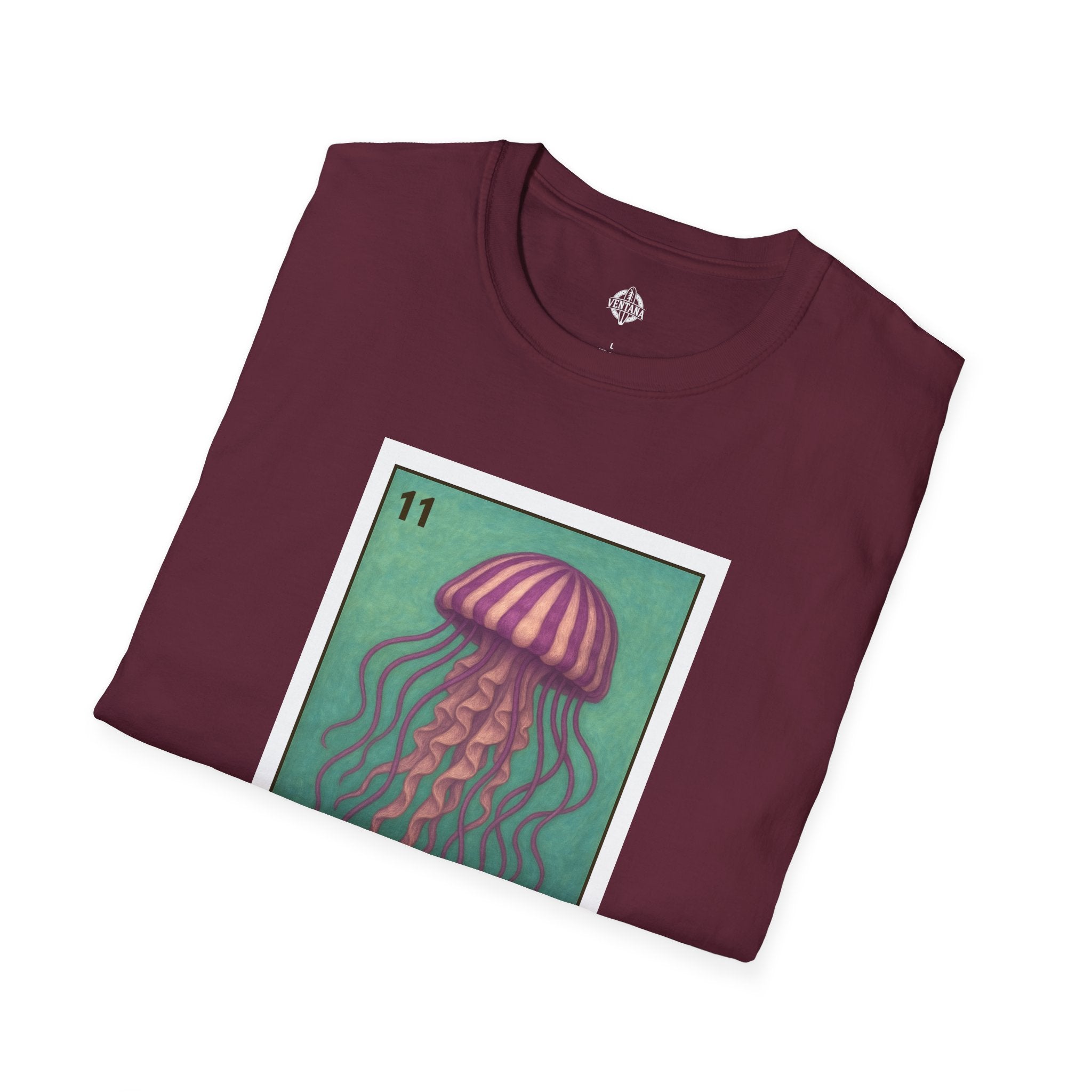 Sea Jelly Lotería Unisex - Soft Style U.S. Cotton T-Shirt (La Medusa)