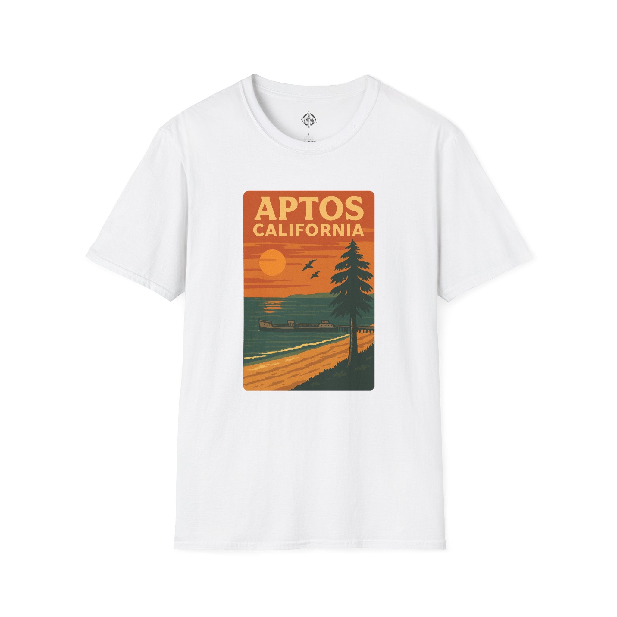 Aptos California Sunset Unisex - U.S. Cotton T-Shirt