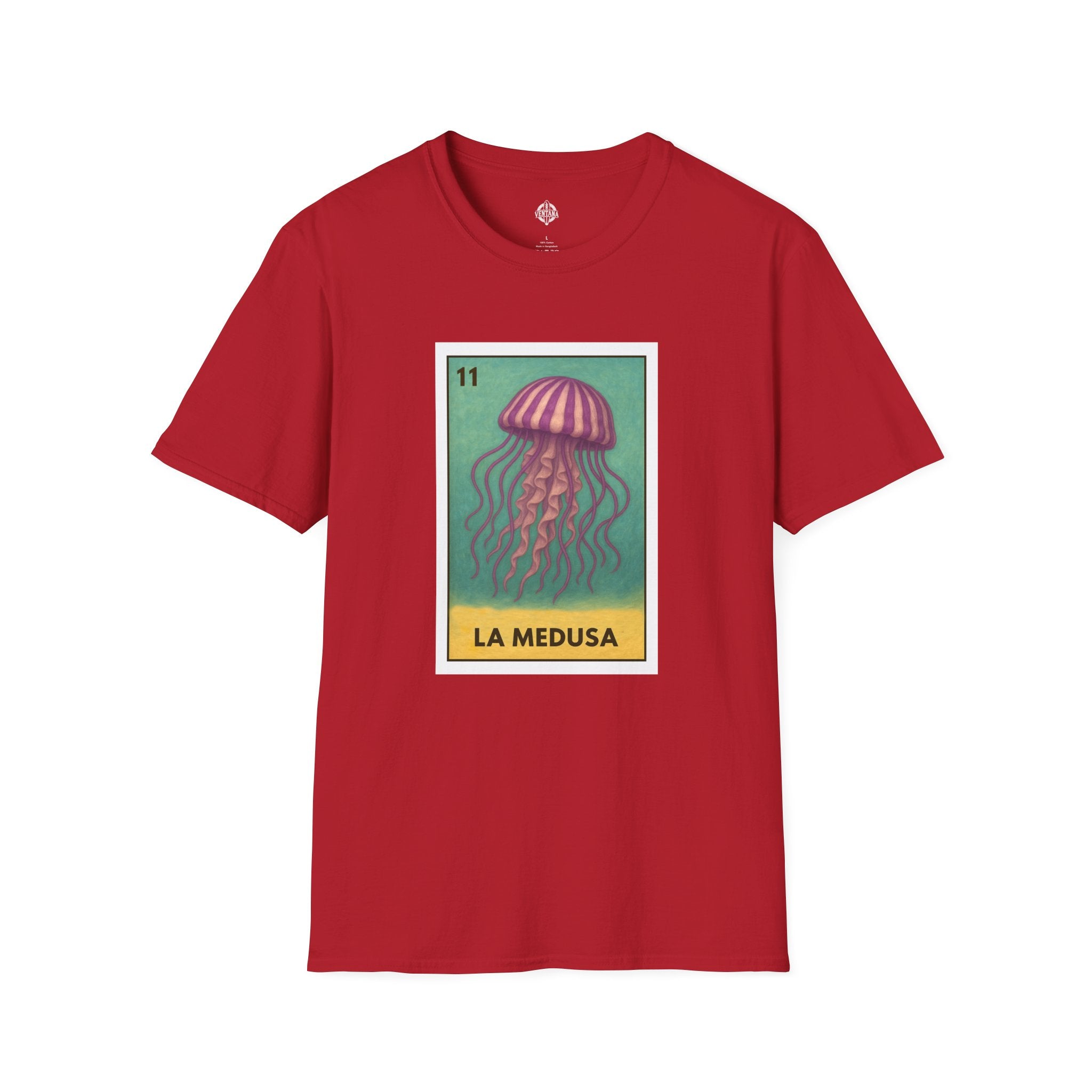 Sea Jelly Lotería Unisex - Soft Style U.S. Cotton T-Shirt (La Medusa)