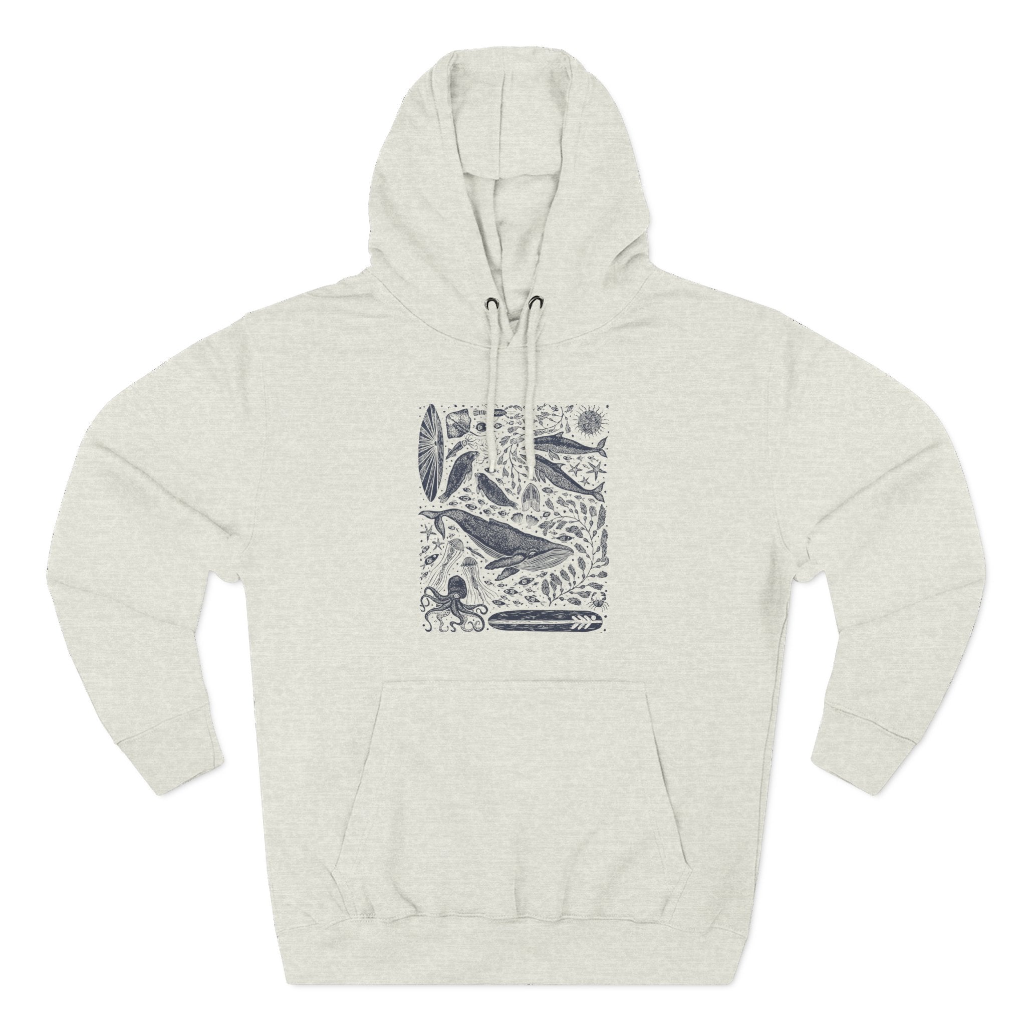 Ventana Marine Life by Lili Arnold Unisex - Pull-Over Cotton Blend Fleece Hoodie