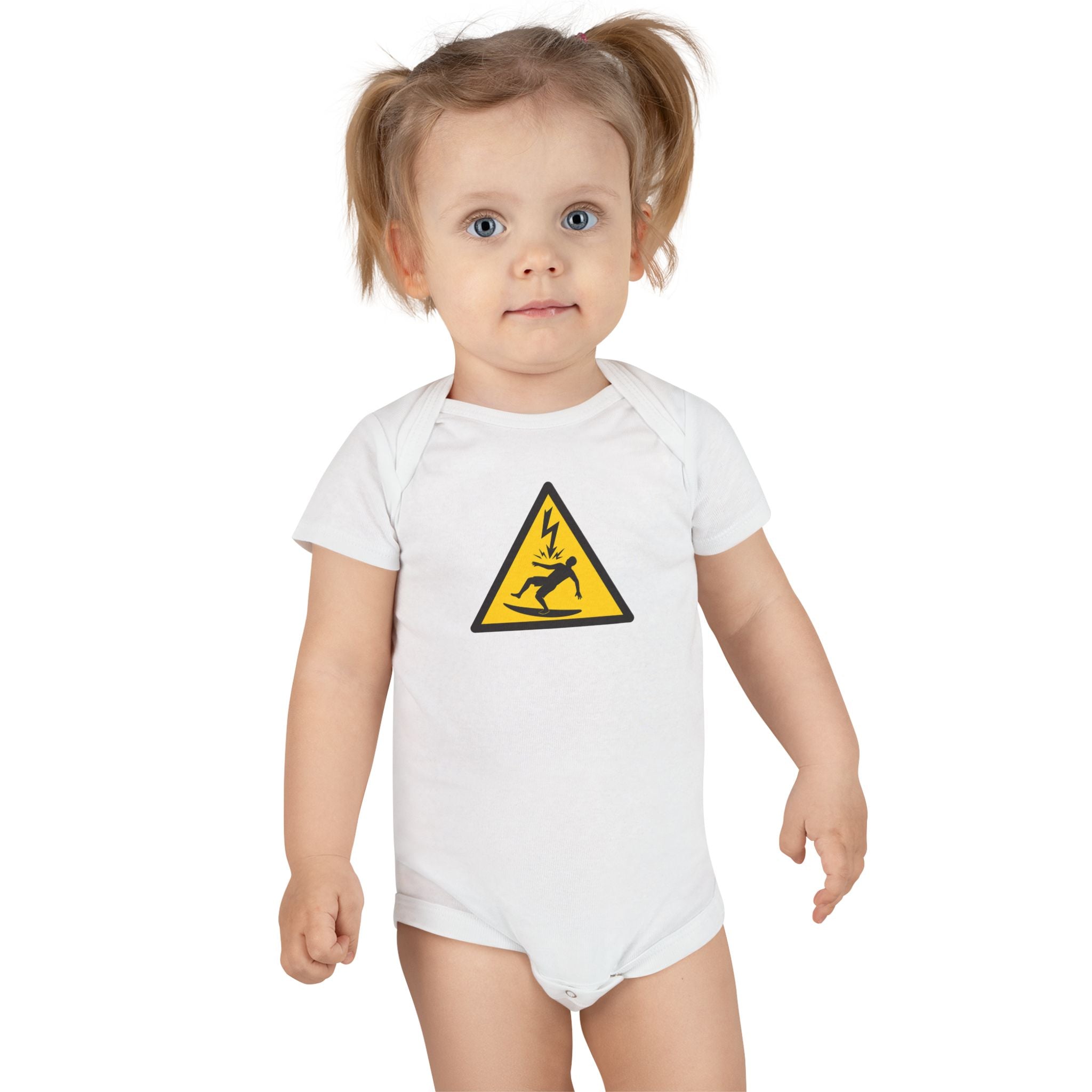 Electric Surfer - Baby Short Sleeve 100% Cotton Onesie